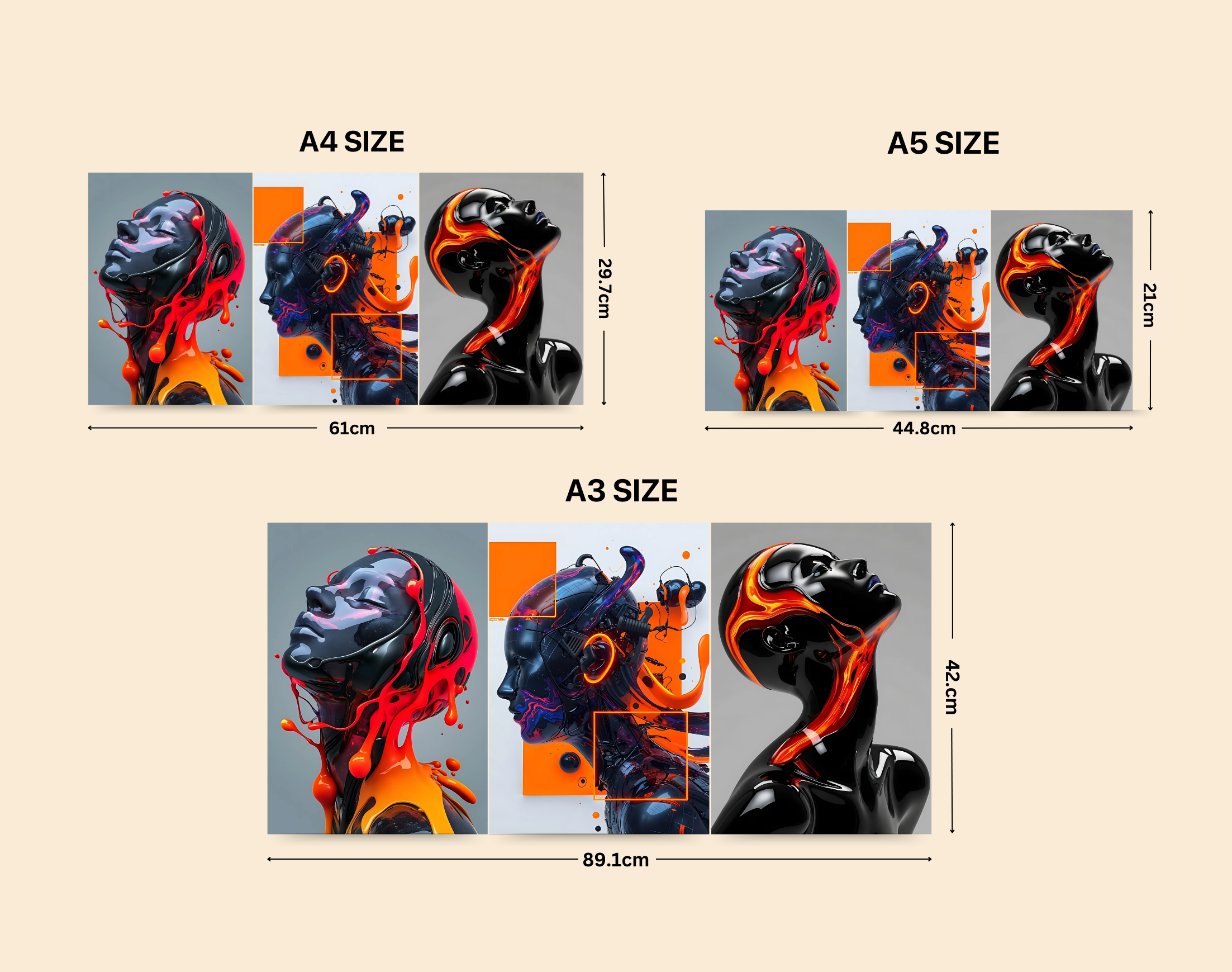 "FLOW LIKE LAVA"- Shiny & Sturdy Metallic Poster Art That Pops & Sticks