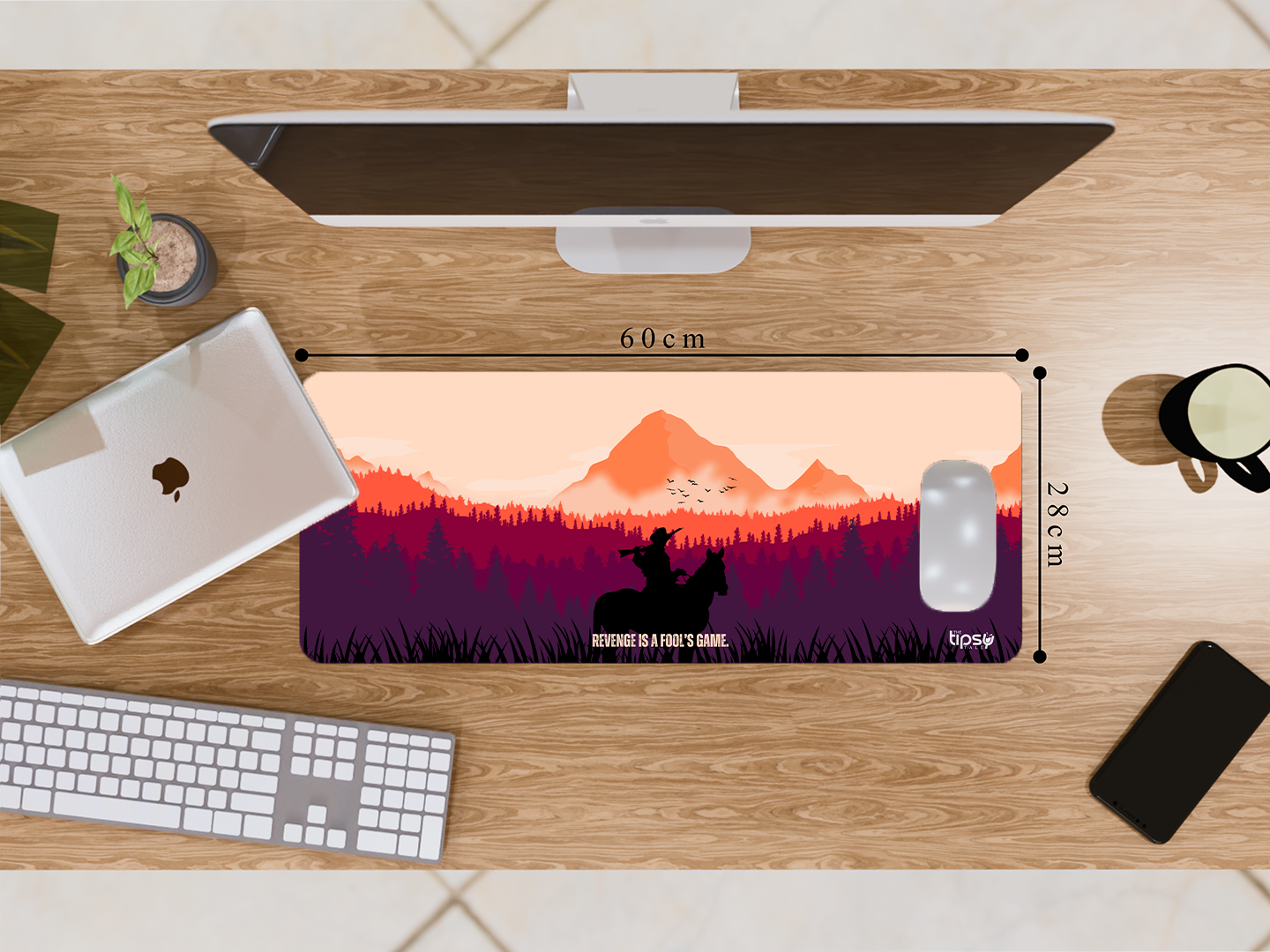 "REVENGE IS A FOOL'S GAME- HUNTING DOWN" Gaming Mousepad- Elevate Your Gaming Experience