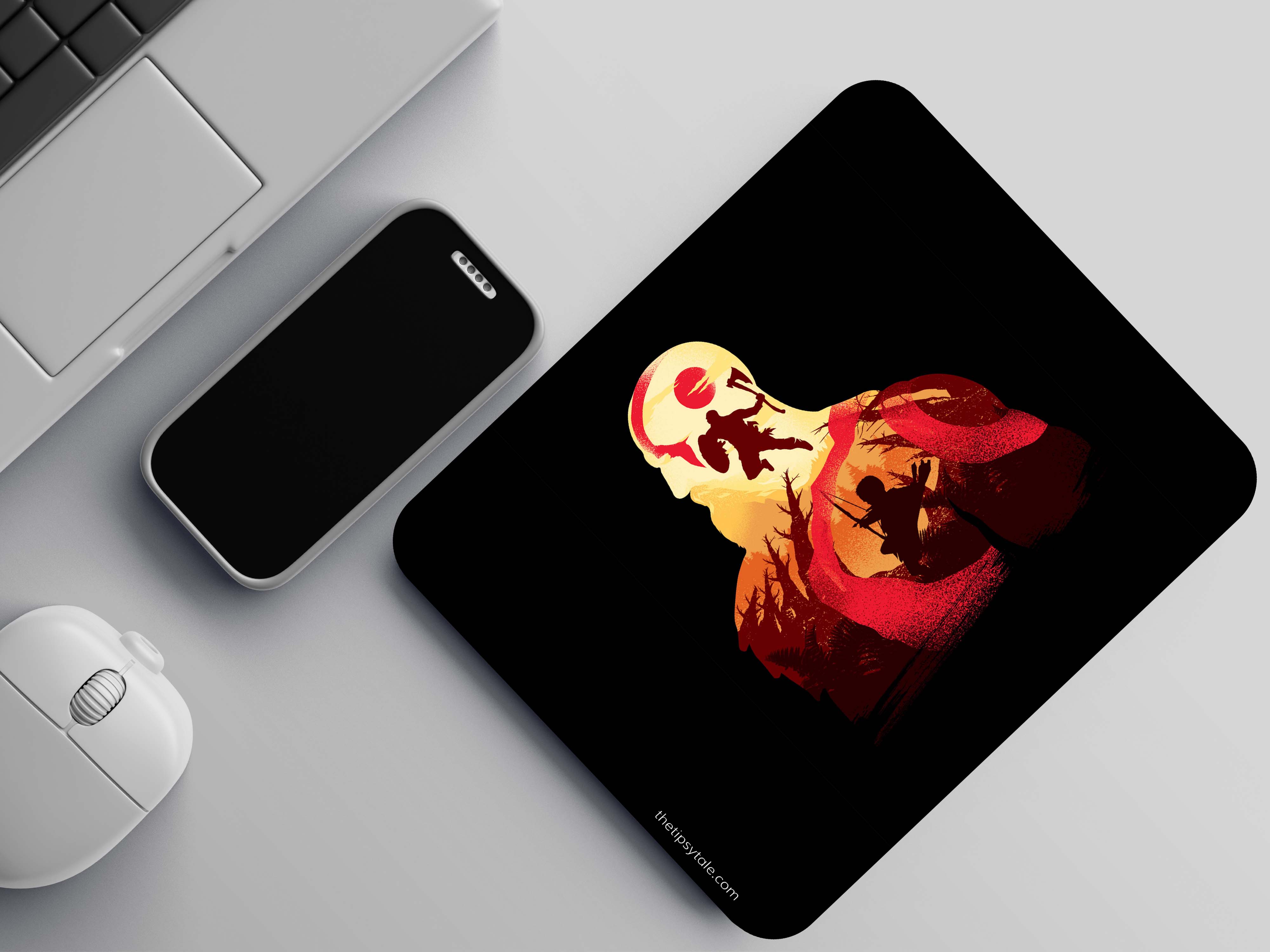 "KRATOS: GOD OF WAR GAMING" Mousepad Enhance Your Workspace with Style