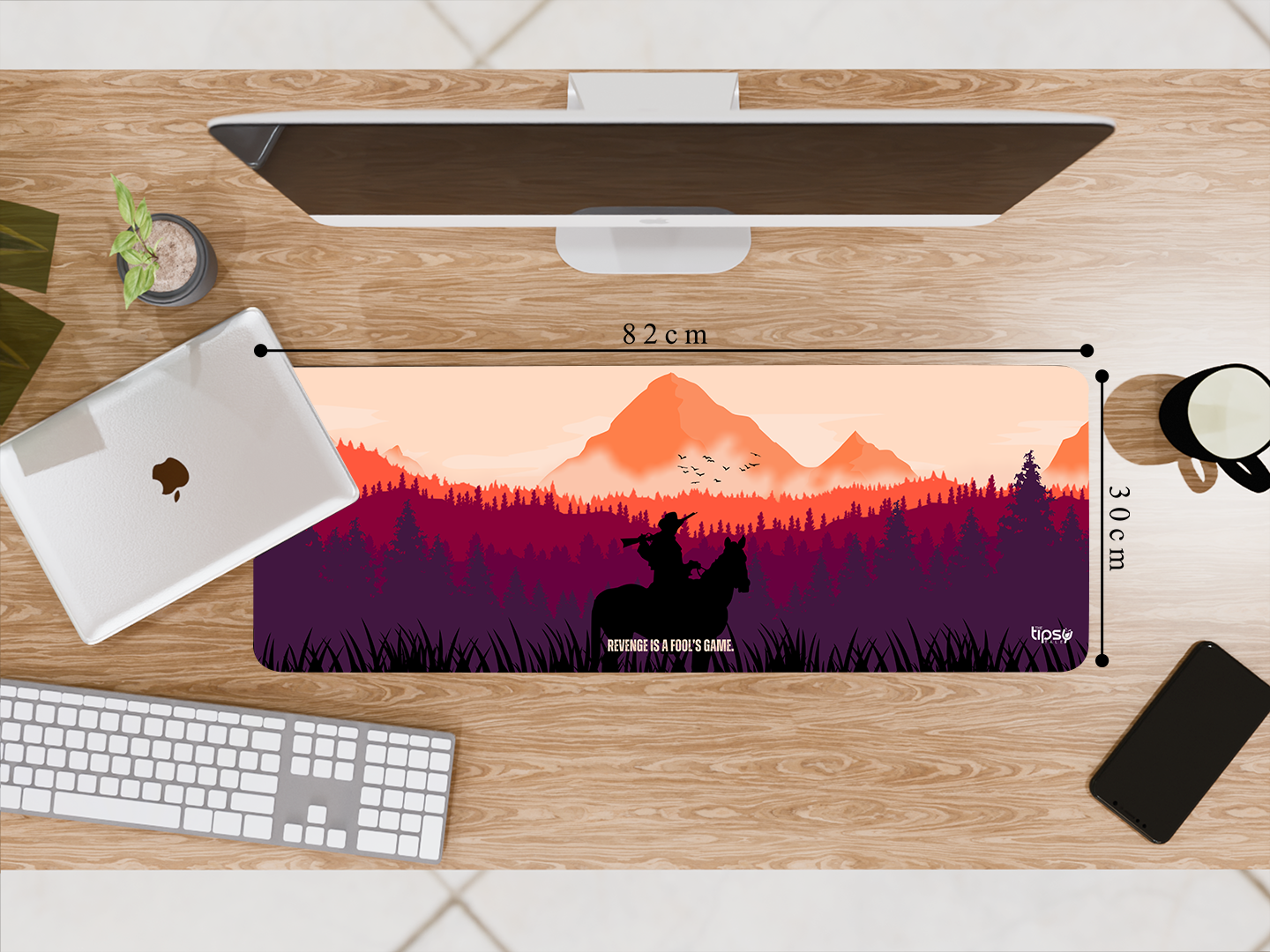 "REVENGE IS A FOOL'S GAME- HUNTING DOWN" Gaming Mousepad- Elevate Your Gaming Experience