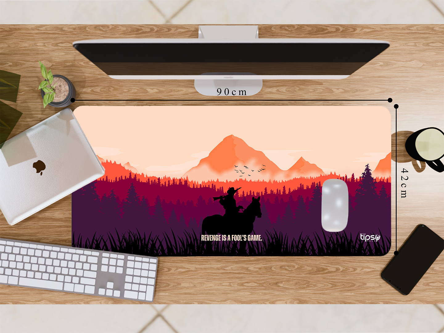 "REVENGE IS A FOOL'S GAME- HUNTING DOWN" Gaming Mousepad- Elevate Your Gaming Experience
