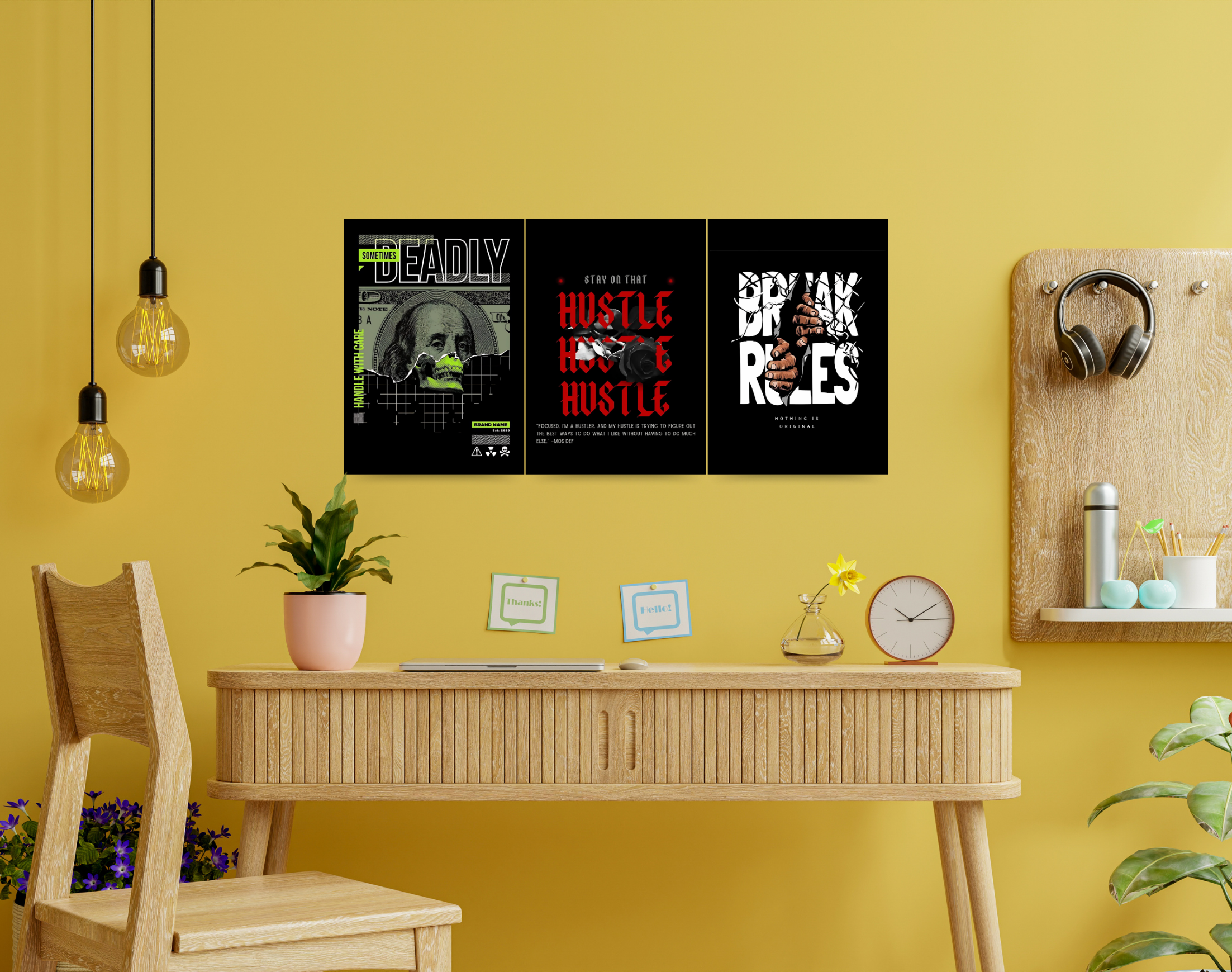 "THE WILD THOUGHTS"- Shiny & Sturdy Metallic Poster Art That Pops & Sticks