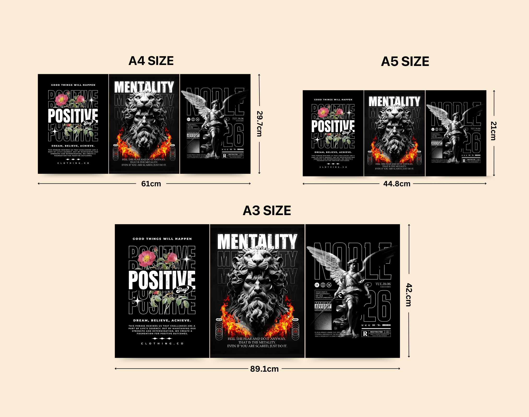"PERSONALITY THEME"- Shiny & Sturdy Metallic Poster Art That Pops & Sticks