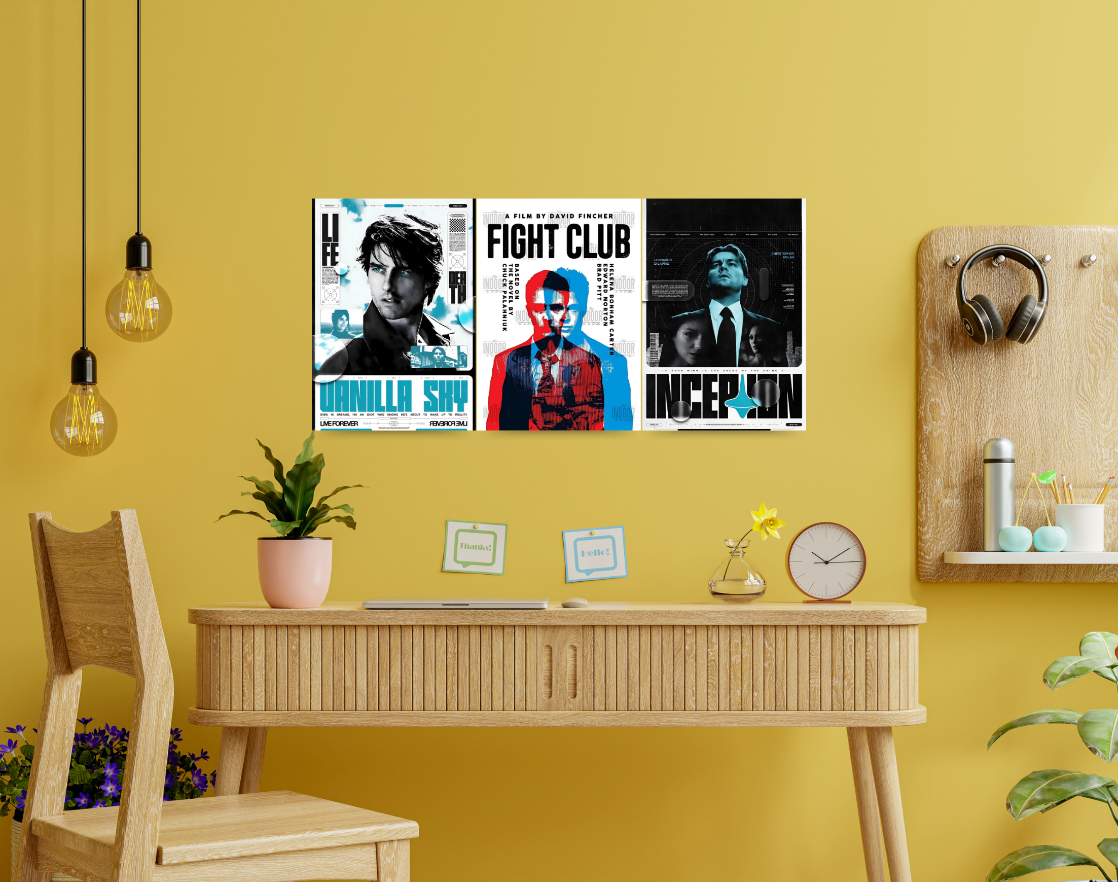 "HOLLYWOOD THEME MOVIE POSTERS"- Shiny & Sturdy Metallic Poster Art That Pops & Sticks