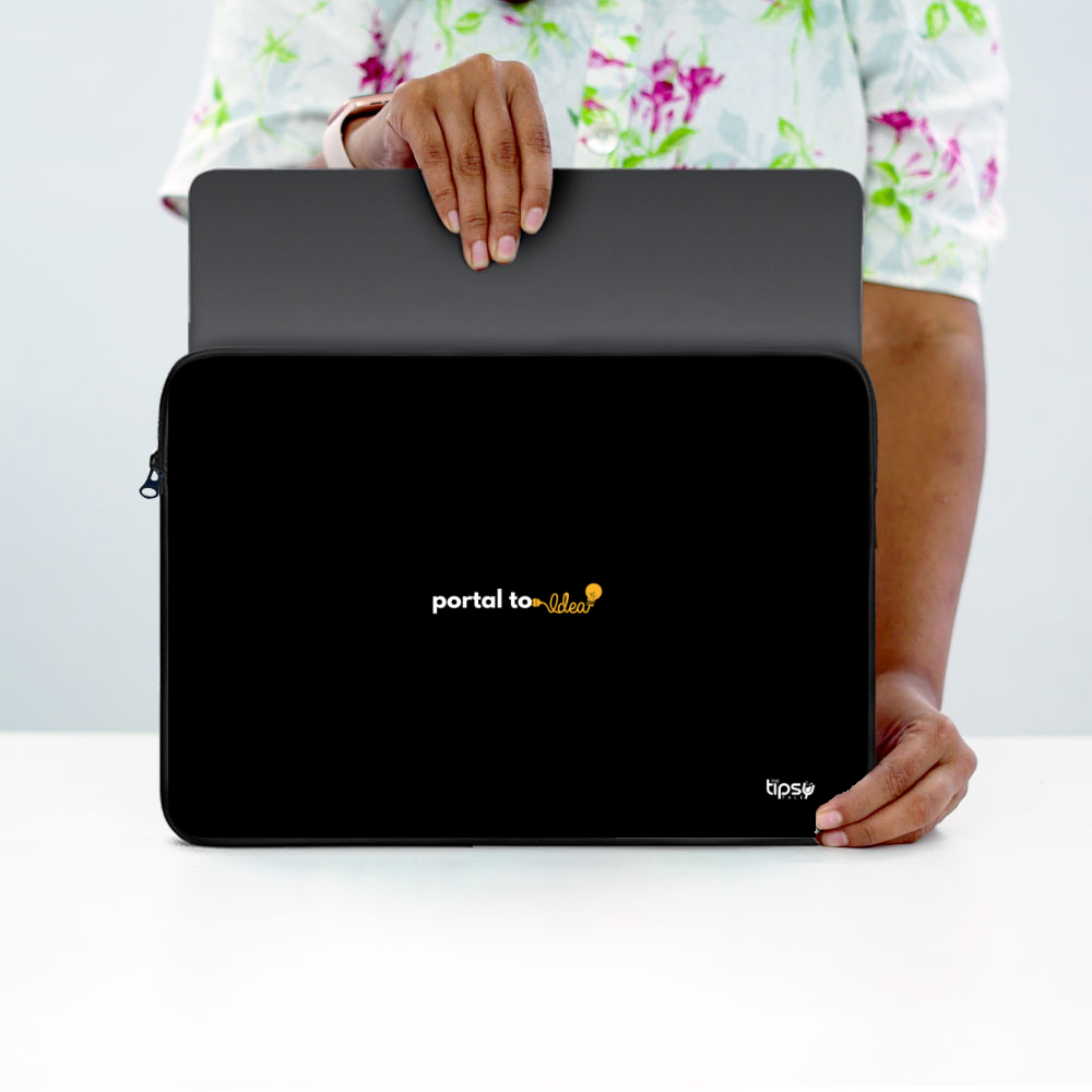 "PORTAL TO IDEAS!" Laptop Sleeves:Bold Modern Design for Every Size