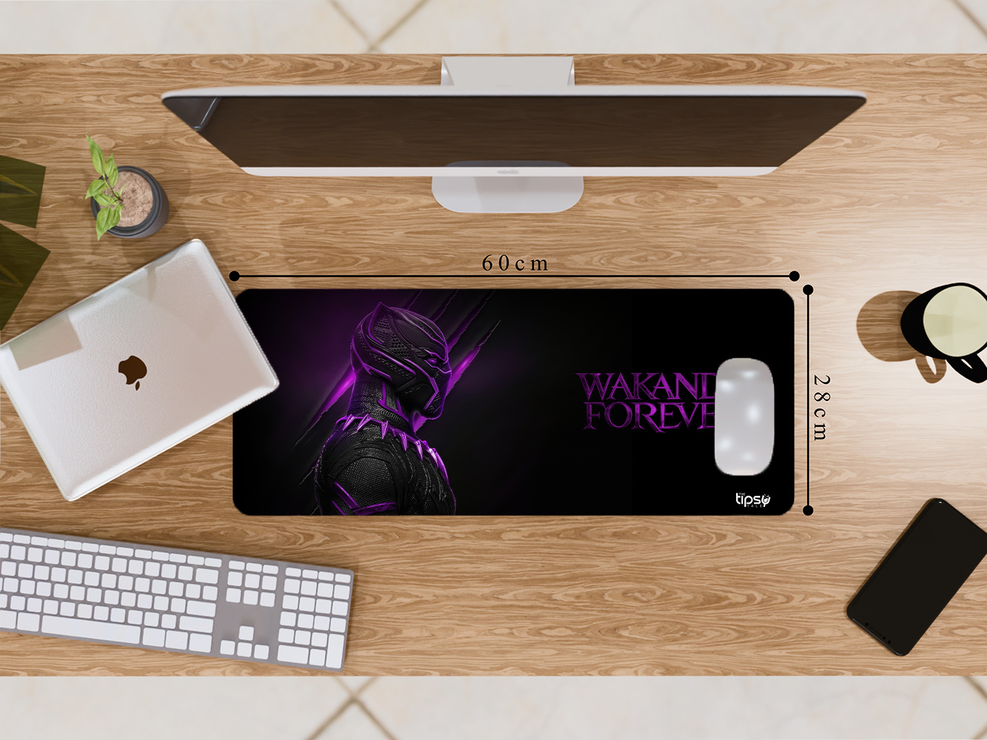 "BLACK PANTHER FOREVER" Gaming Mousepad- Elevate Your Gaming Experience