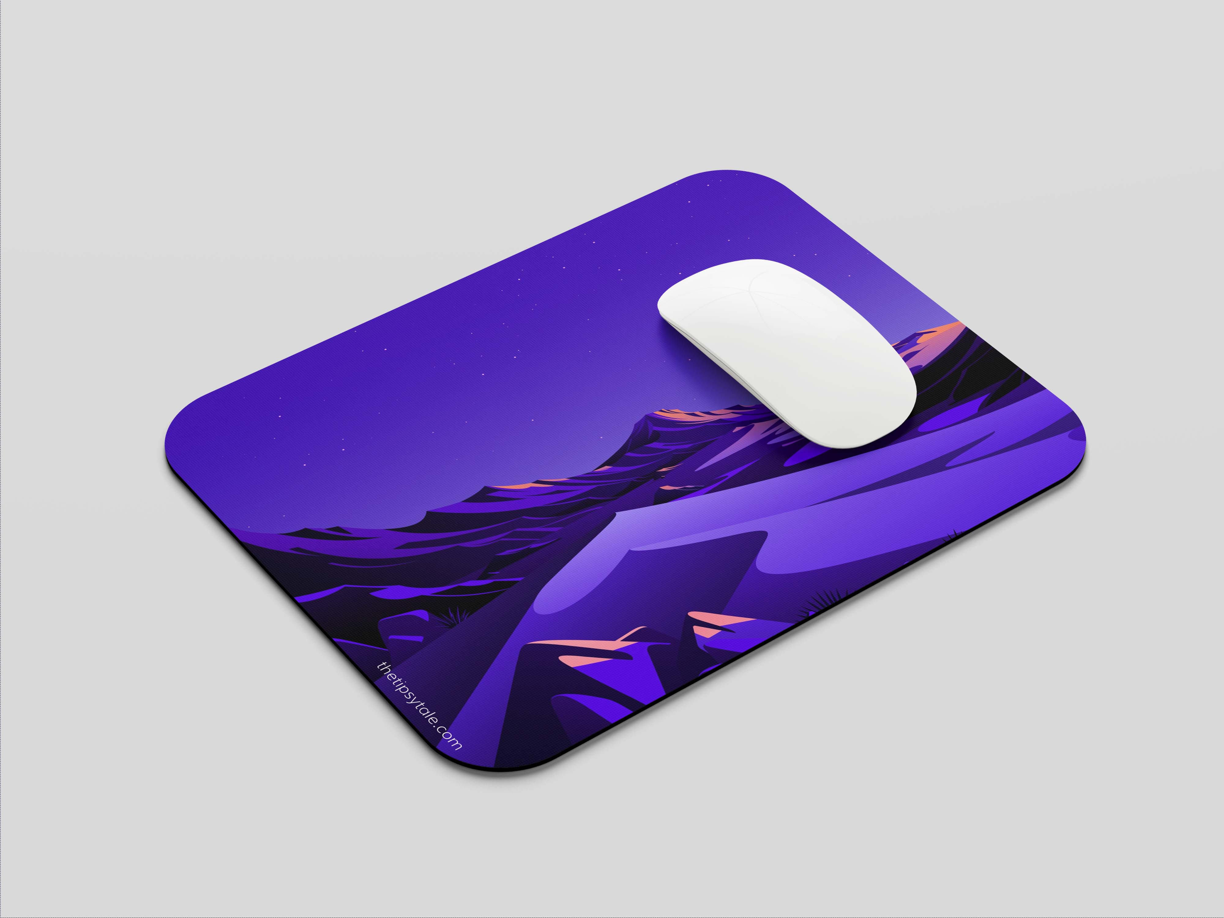 "PURPLE ANIMATED NATURE VIEW" Mousepad Enhance Your Workspace with Style