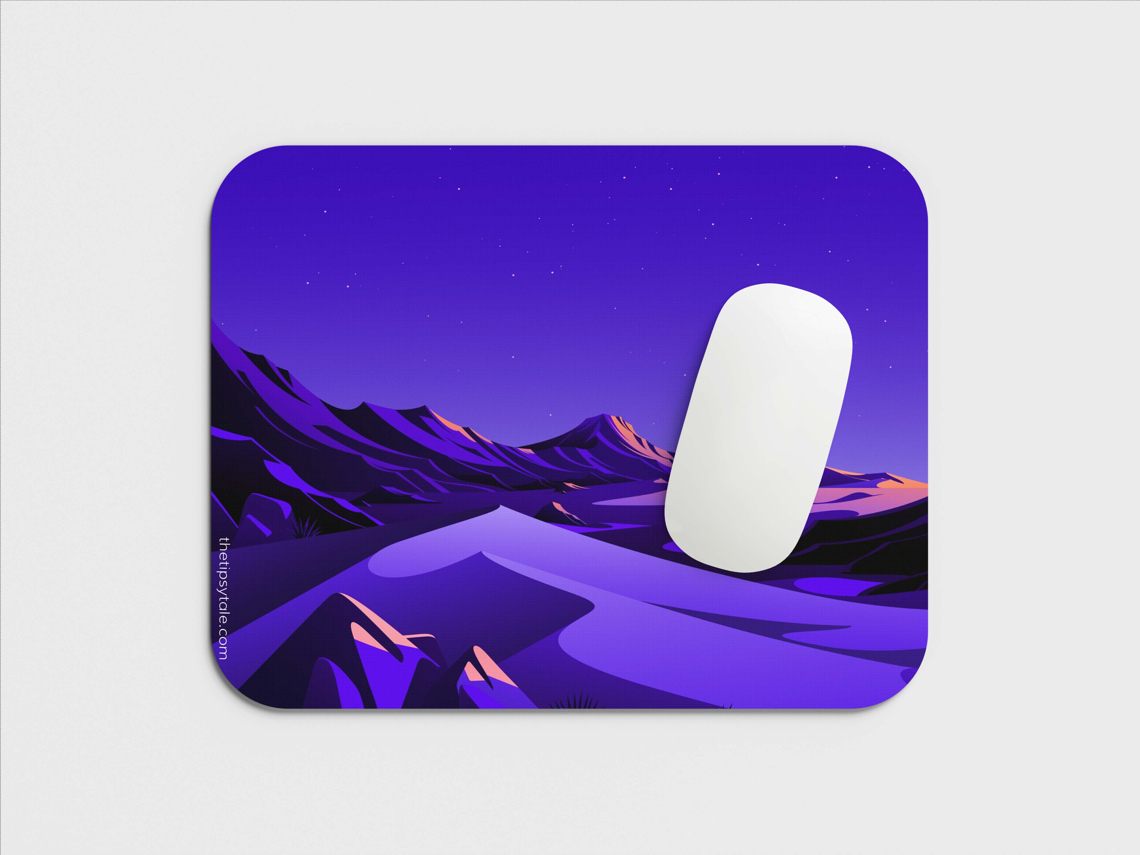 "PURPLE ANIMATED NATURE VIEW" Mousepad Enhance Your Workspace with Style