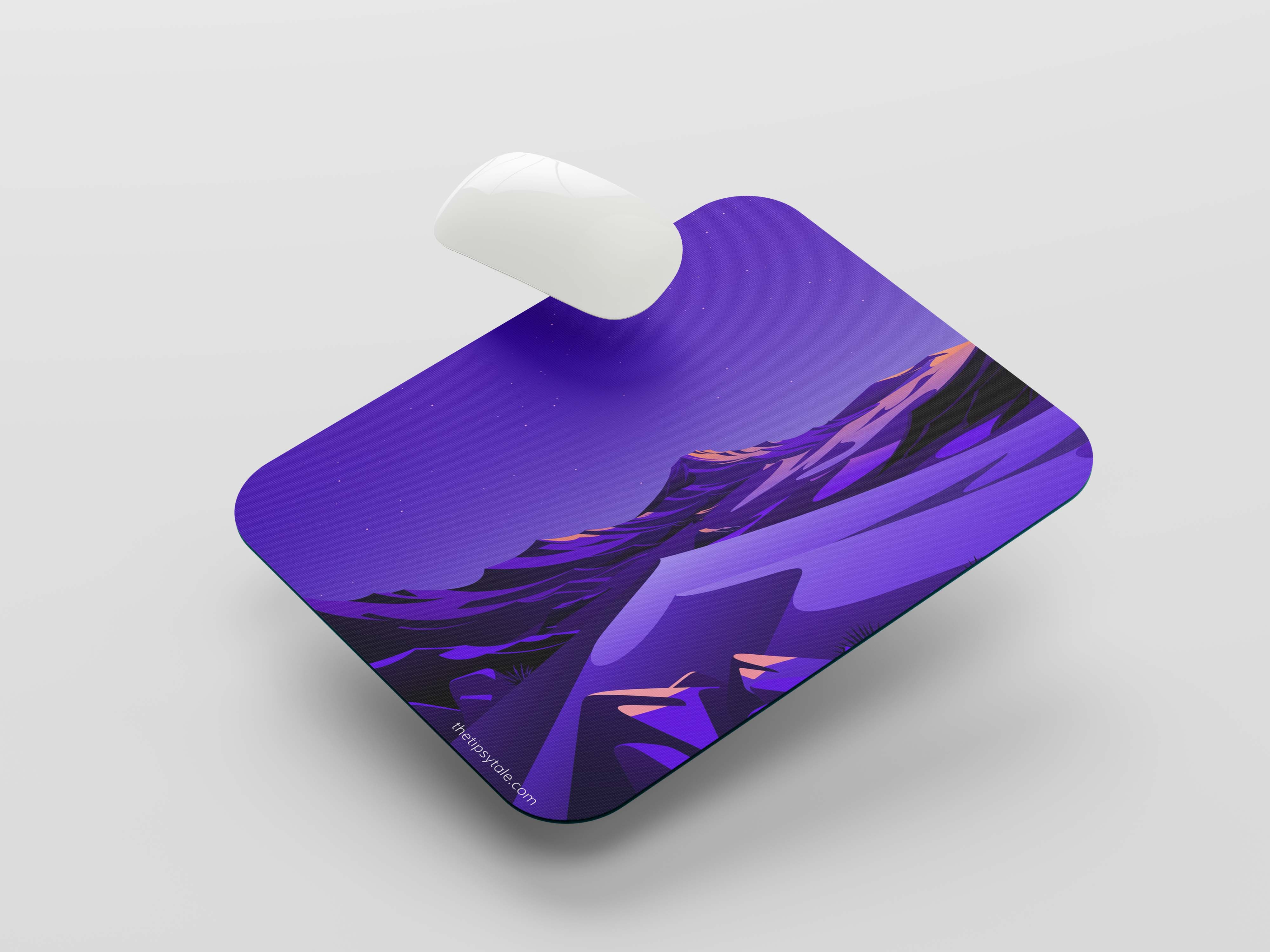 "PURPLE ANIMATED NATURE VIEW" Mousepad Enhance Your Workspace with Style