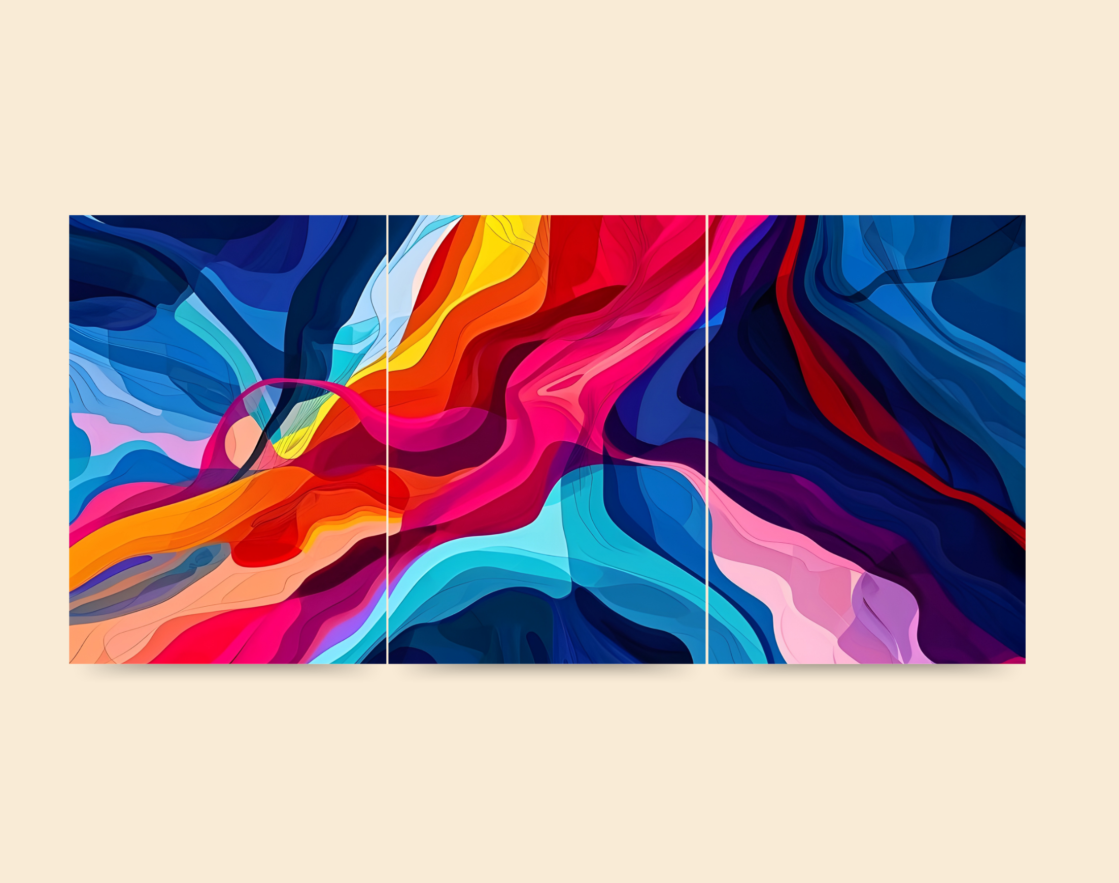 "ABSTRACT PAINTING"- Shiny & Sturdy Metallic Poster Art That Pops & Sticks