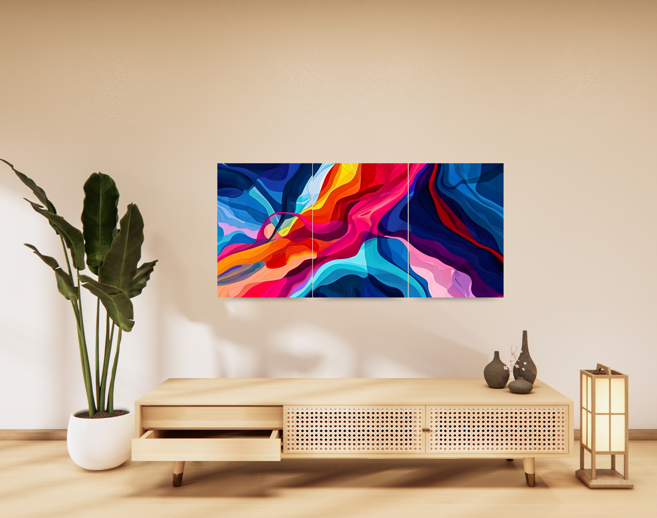 "ABSTRACT PAINTING"- Shiny & Sturdy Metallic Poster Art That Pops & Sticks