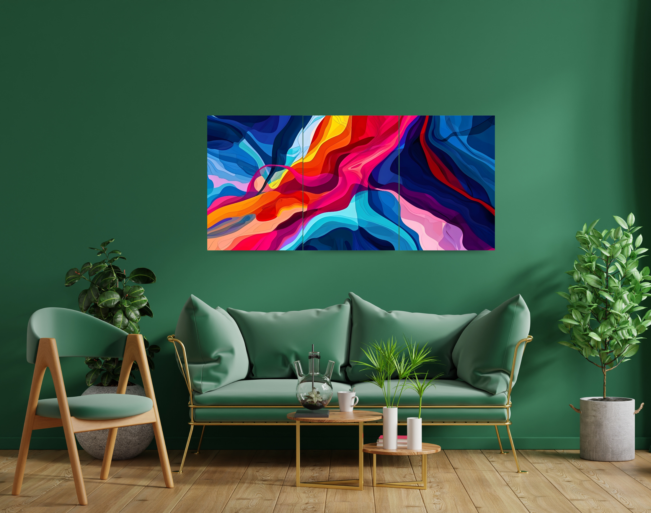 "ABSTRACT PAINTING"- Shiny & Sturdy Metallic Poster Art That Pops & Sticks