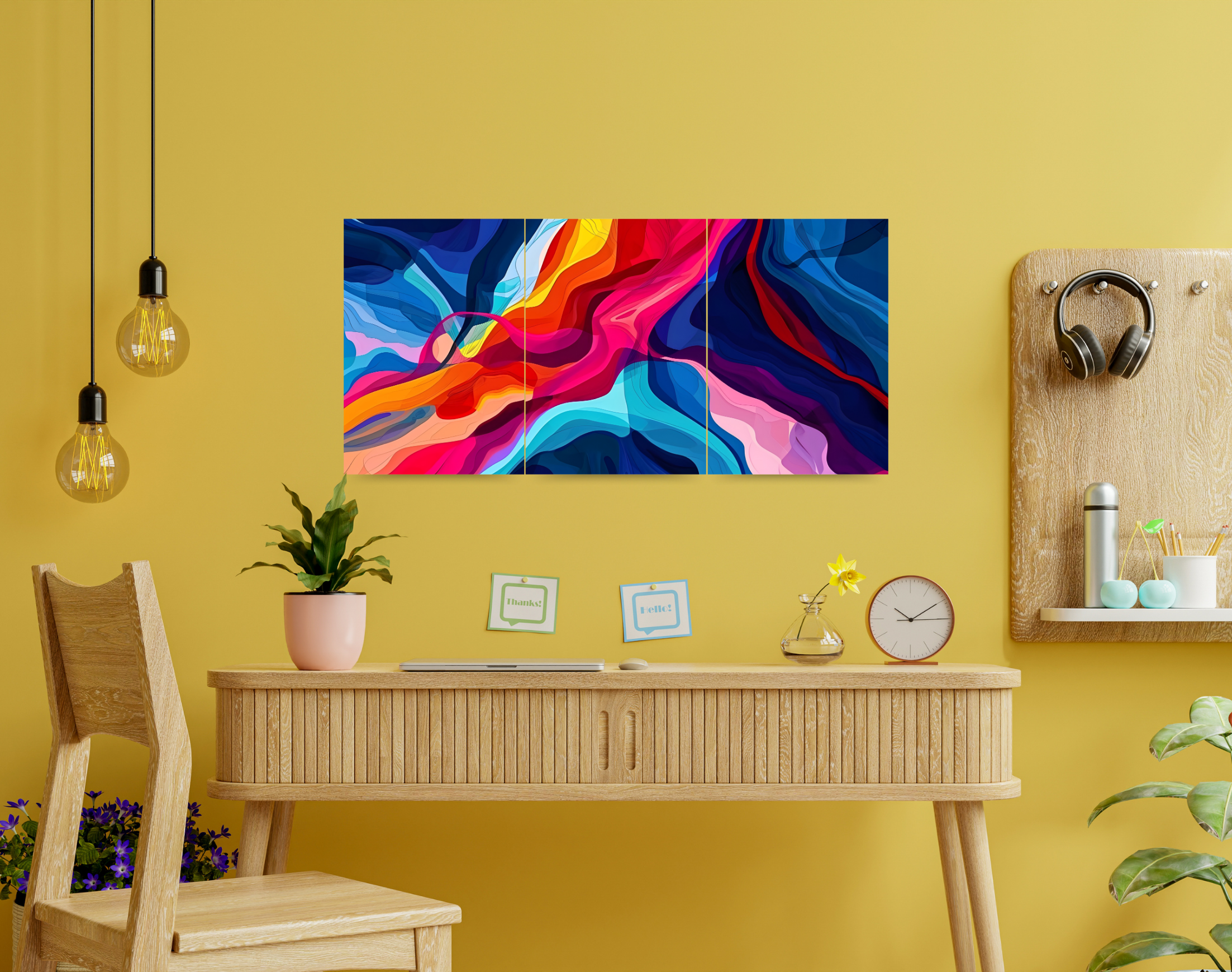 "ABSTRACT PAINTING"- Shiny & Sturdy Metallic Poster Art That Pops & Sticks