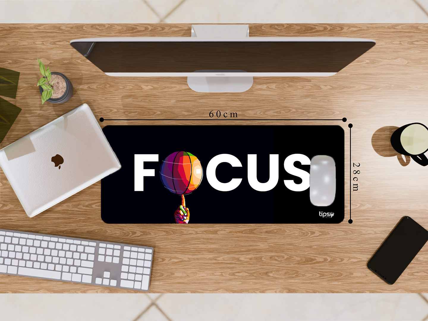 "FOCUS ON THE BALL " Gaming Mousepad- Elevate Your Gaming Experience