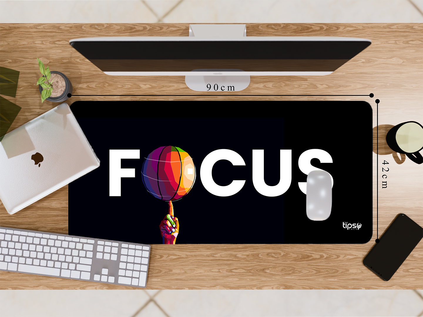 "FOCUS ON THE BALL " Gaming Mousepad- Elevate Your Gaming Experience