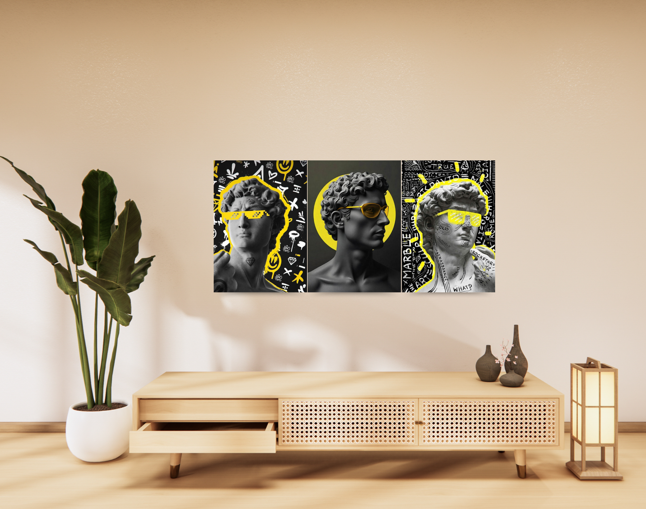 "BIBLICAL DAVID NEW GEN ART"- Shiny & Sturdy Metallic Poster Art That Pops & Sticks