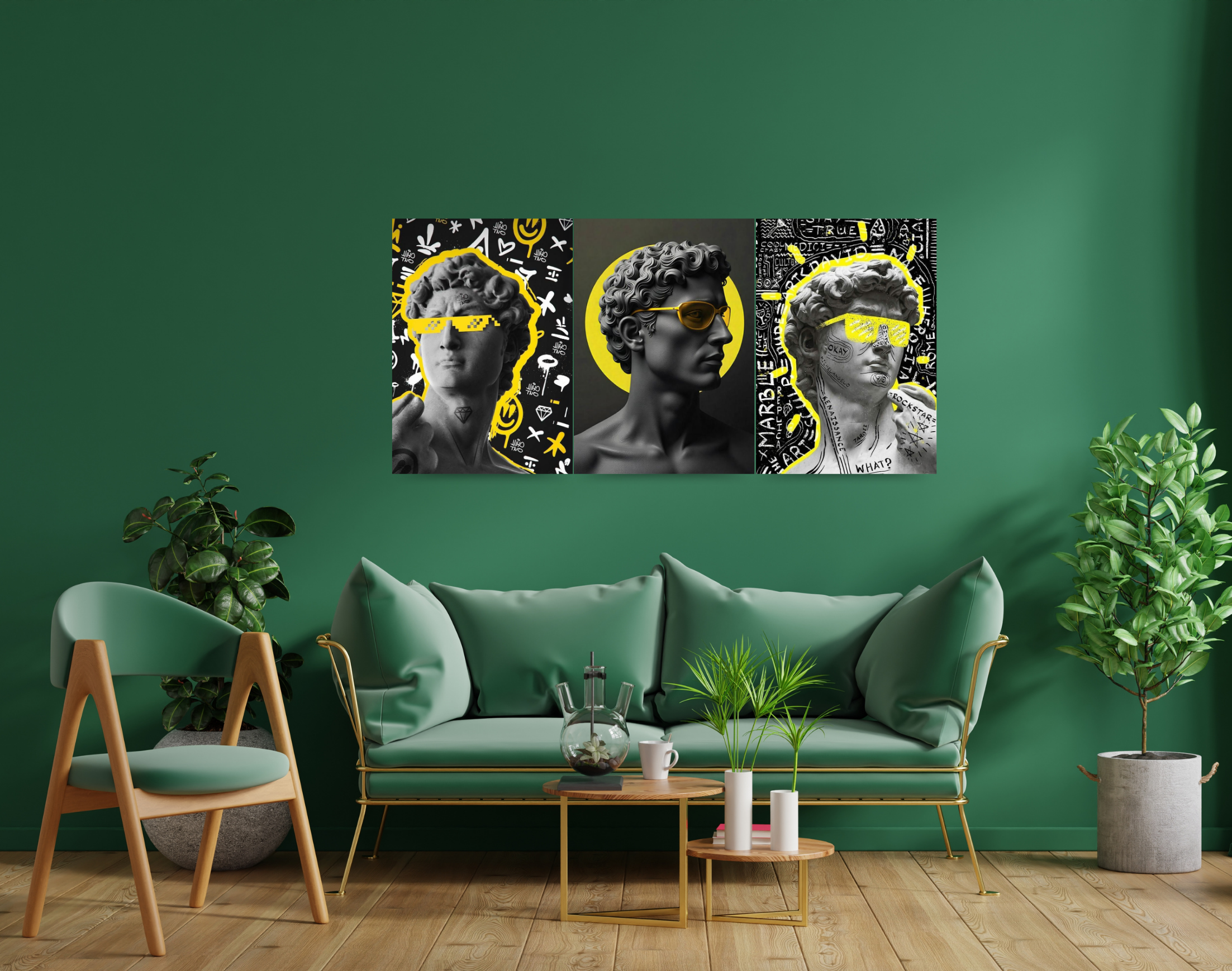 "BIBLICAL DAVID NEW GEN ART"- Shiny & Sturdy Metallic Poster Art That Pops & Sticks