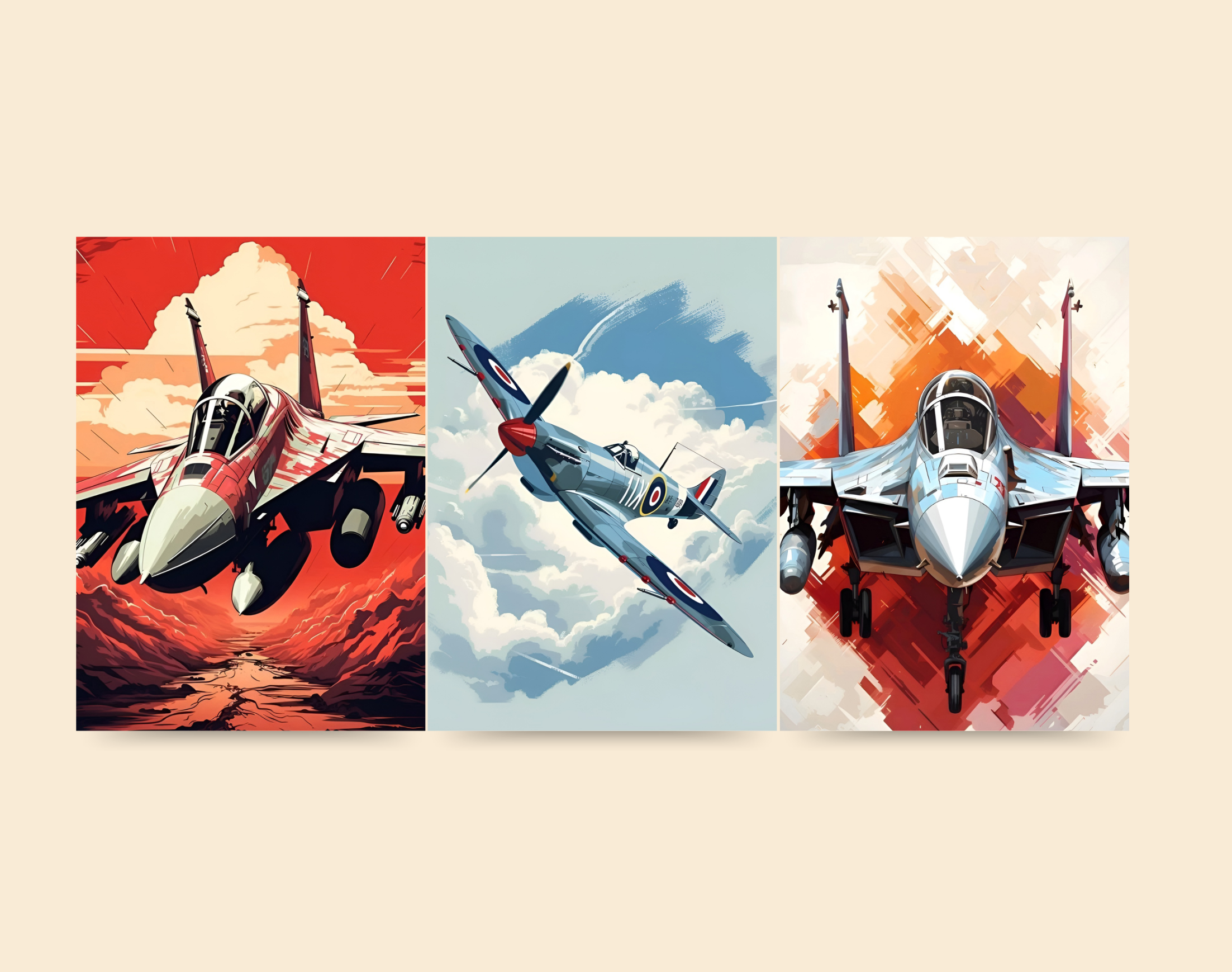 "Fighter Jet"- Shiny & Sturdy Metallic Poster Art That Pops & Sticks