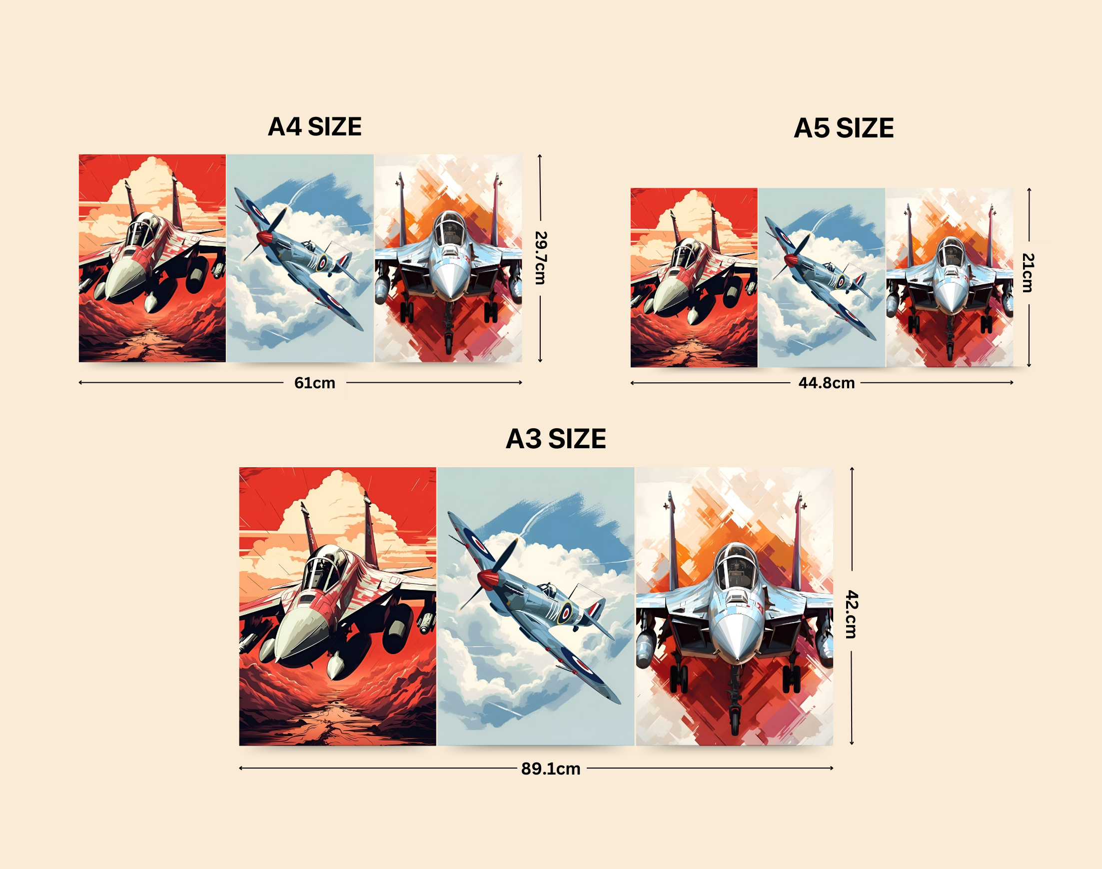 "Fighter Jet"- Shiny & Sturdy Metallic Poster Art That Pops & Sticks