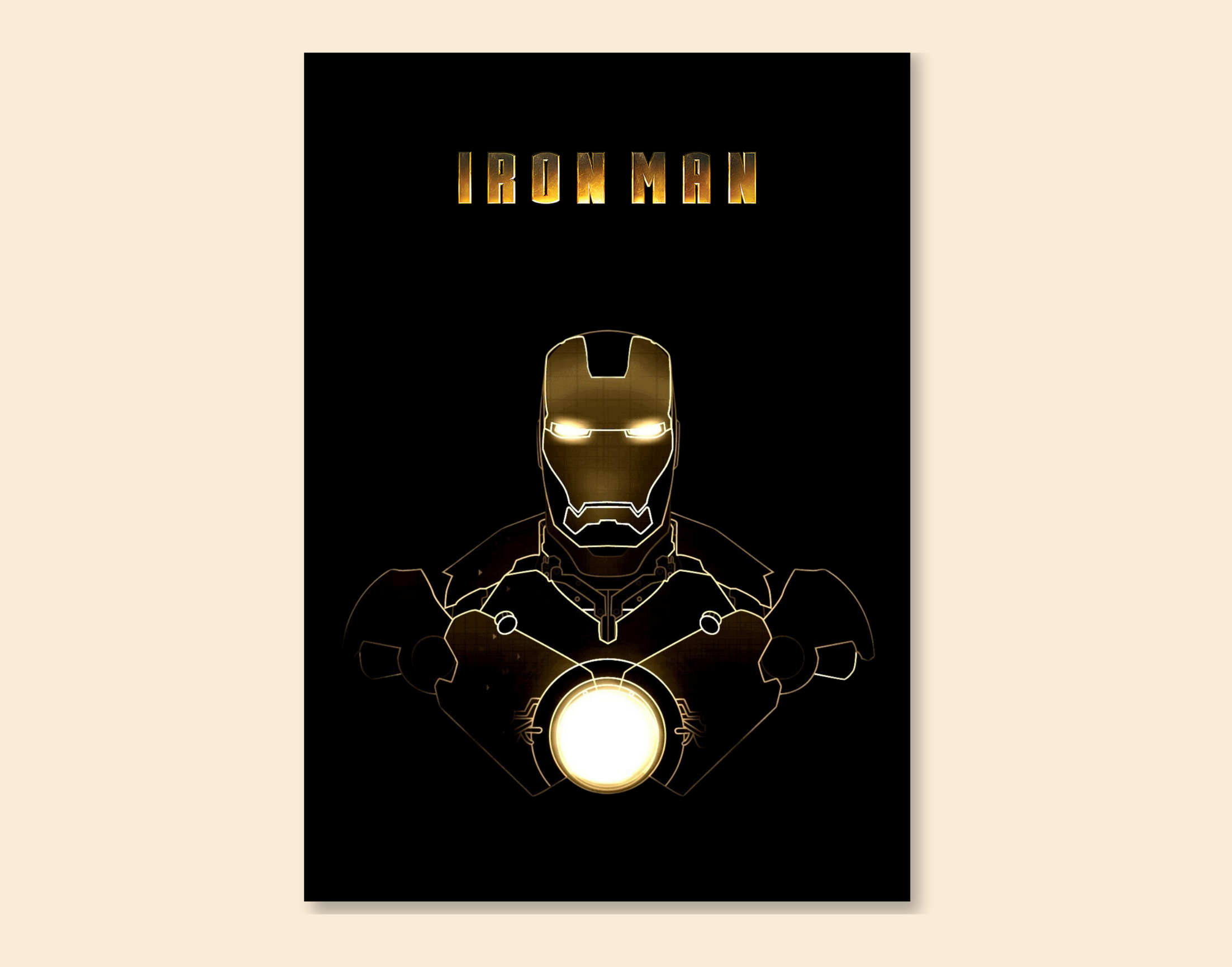 "IRON MAN-MARVEL STAR"- Shiny & Sturdy Metallic Poster Art That Pops & Sticks (Literally!)