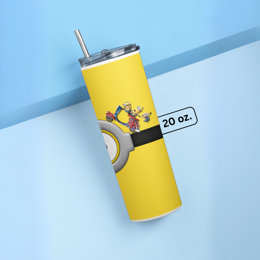 "Minion:UK Fun Edition" Tumbler with Metal Straw