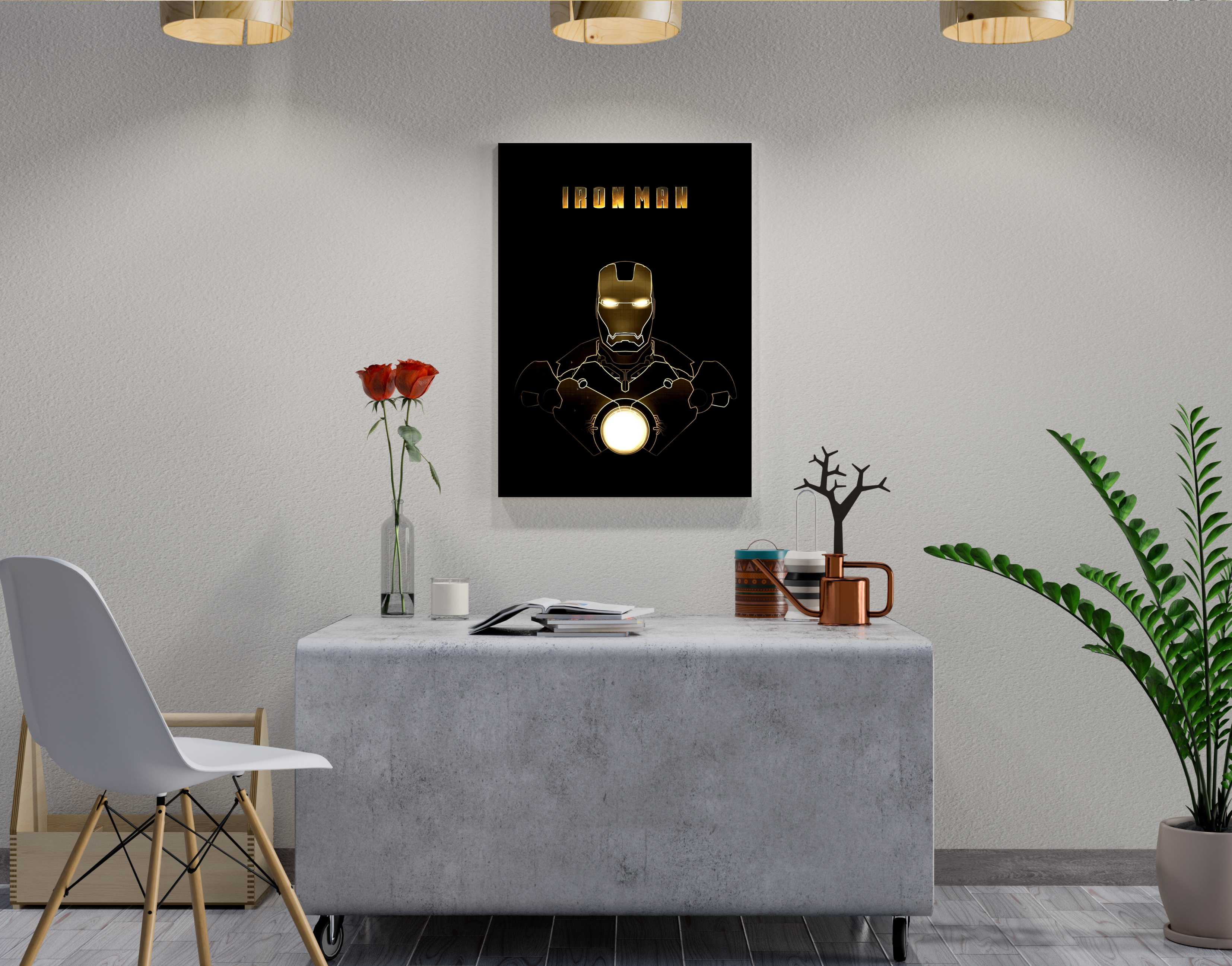 "IRON MAN-MARVEL STAR"- Shiny & Sturdy Metallic Poster Art That Pops & Sticks (Literally!)