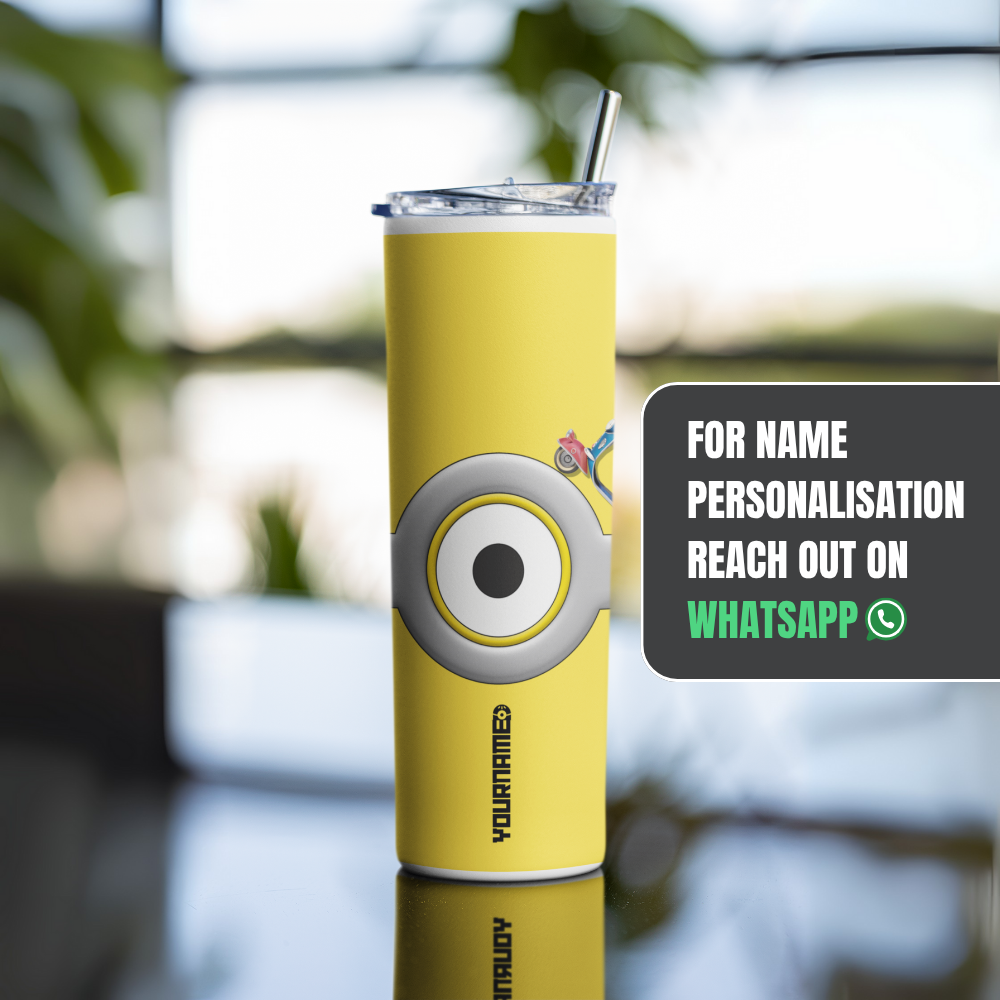 "Minion:UK Fun Edition" Tumbler with Metal Straw