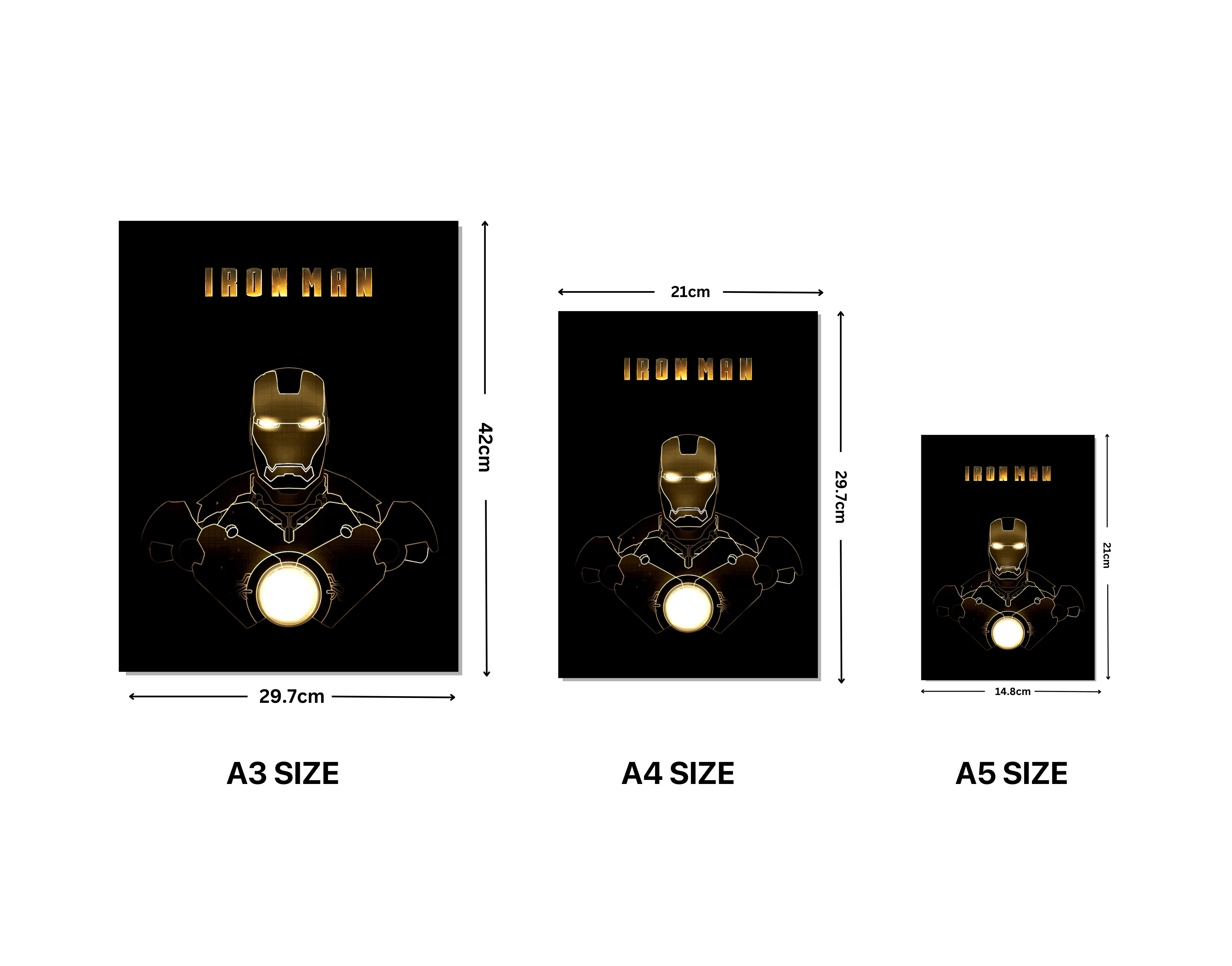 "IRON MAN-MARVEL STAR"- Shiny & Sturdy Metallic Poster Art That Pops & Sticks (Literally!)