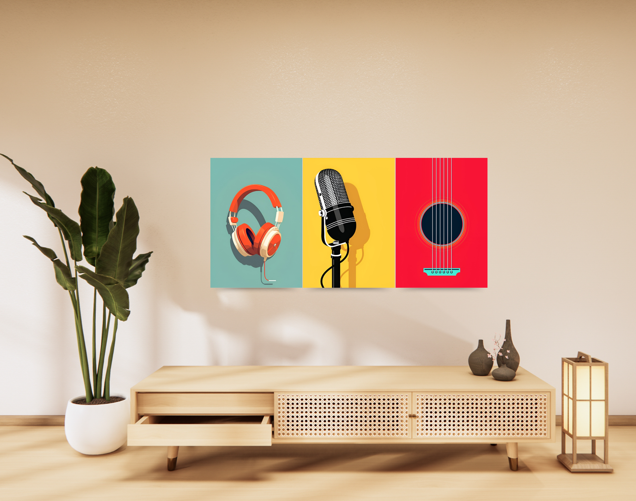 "VIBRANT MUSICAL VECTORS"- Shiny & Sturdy Metallic Poster Art That Pops & Sticks