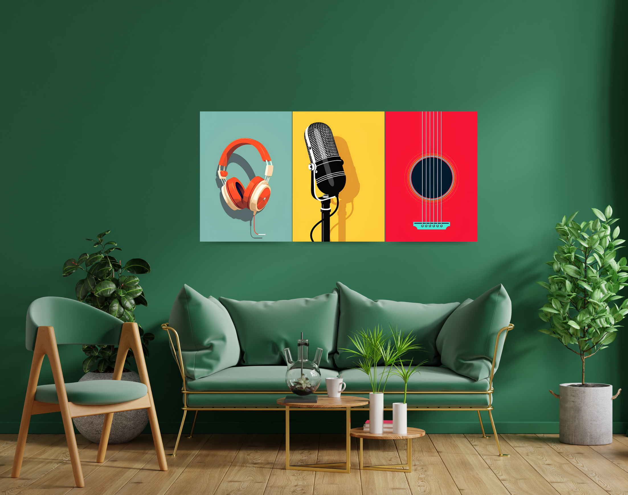 "VIBRANT MUSICAL VECTORS"- Shiny & Sturdy Metallic Poster Art That Pops & Sticks