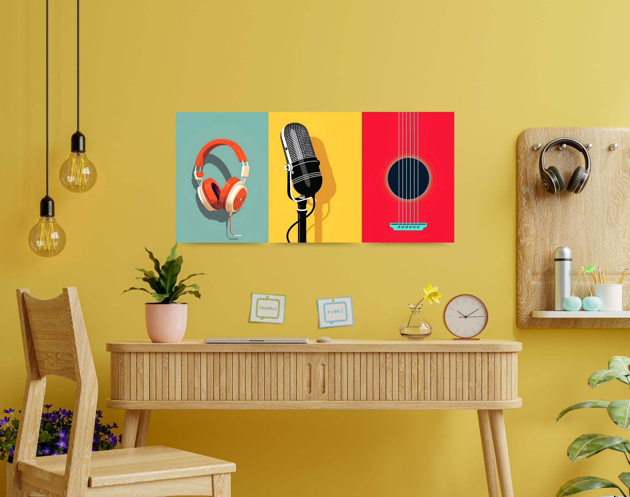 "VIBRANT MUSICAL VECTORS"- Shiny & Sturdy Metallic Poster Art That Pops & Sticks