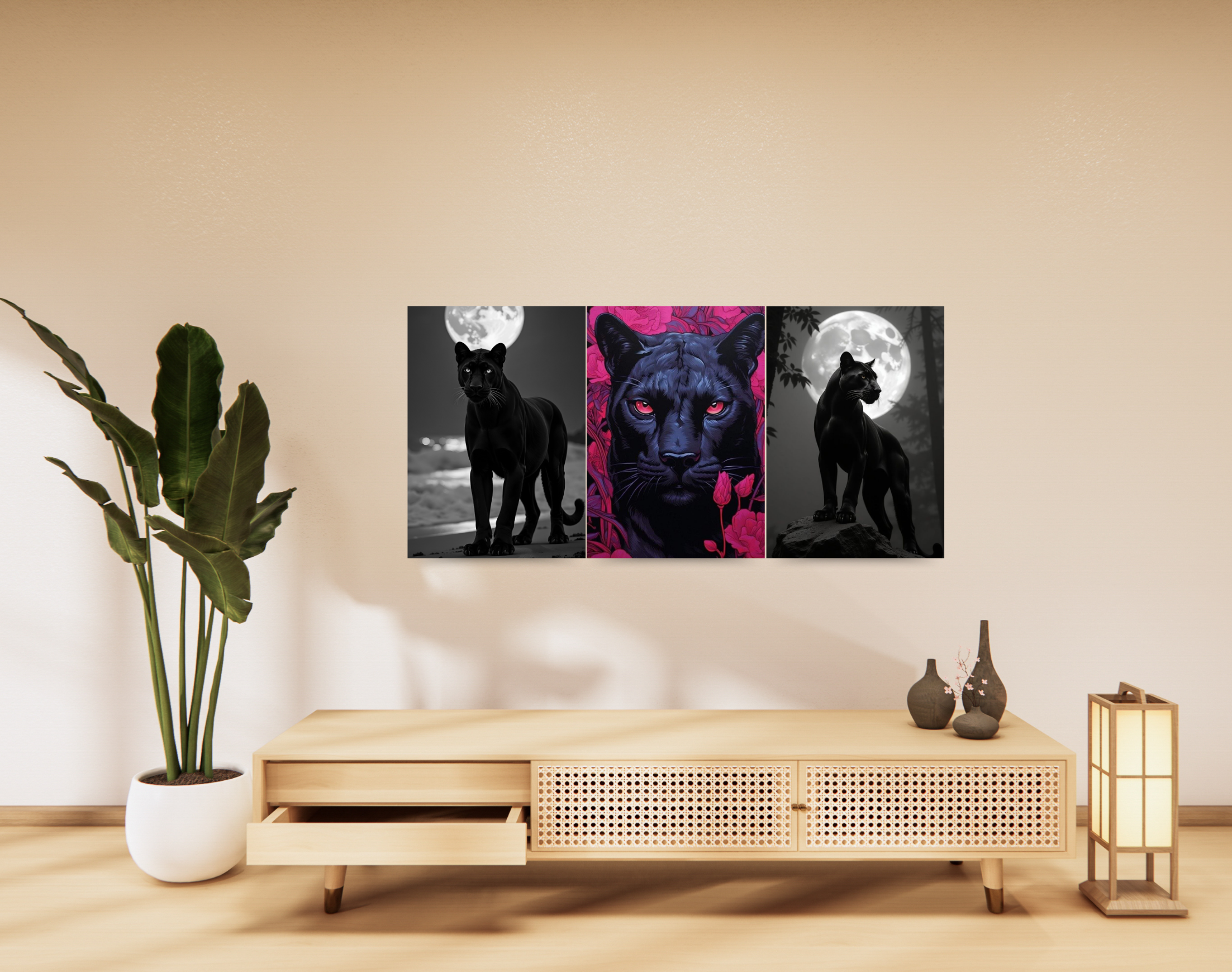 "BLACK PANTHER"- Shiny & Sturdy Metallic Poster Art That Pops & Sticks