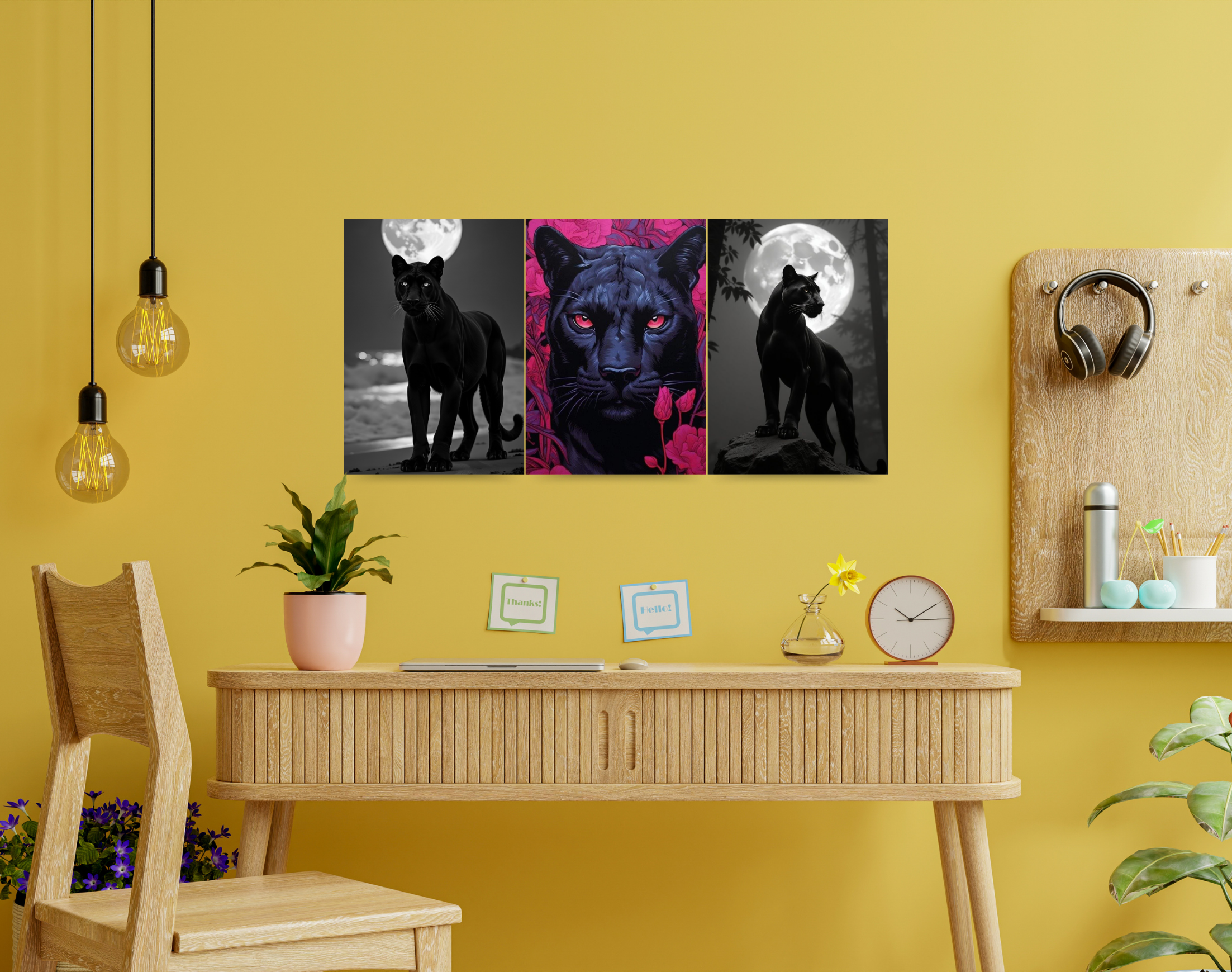 "BLACK PANTHER"- Shiny & Sturdy Metallic Poster Art That Pops & Sticks