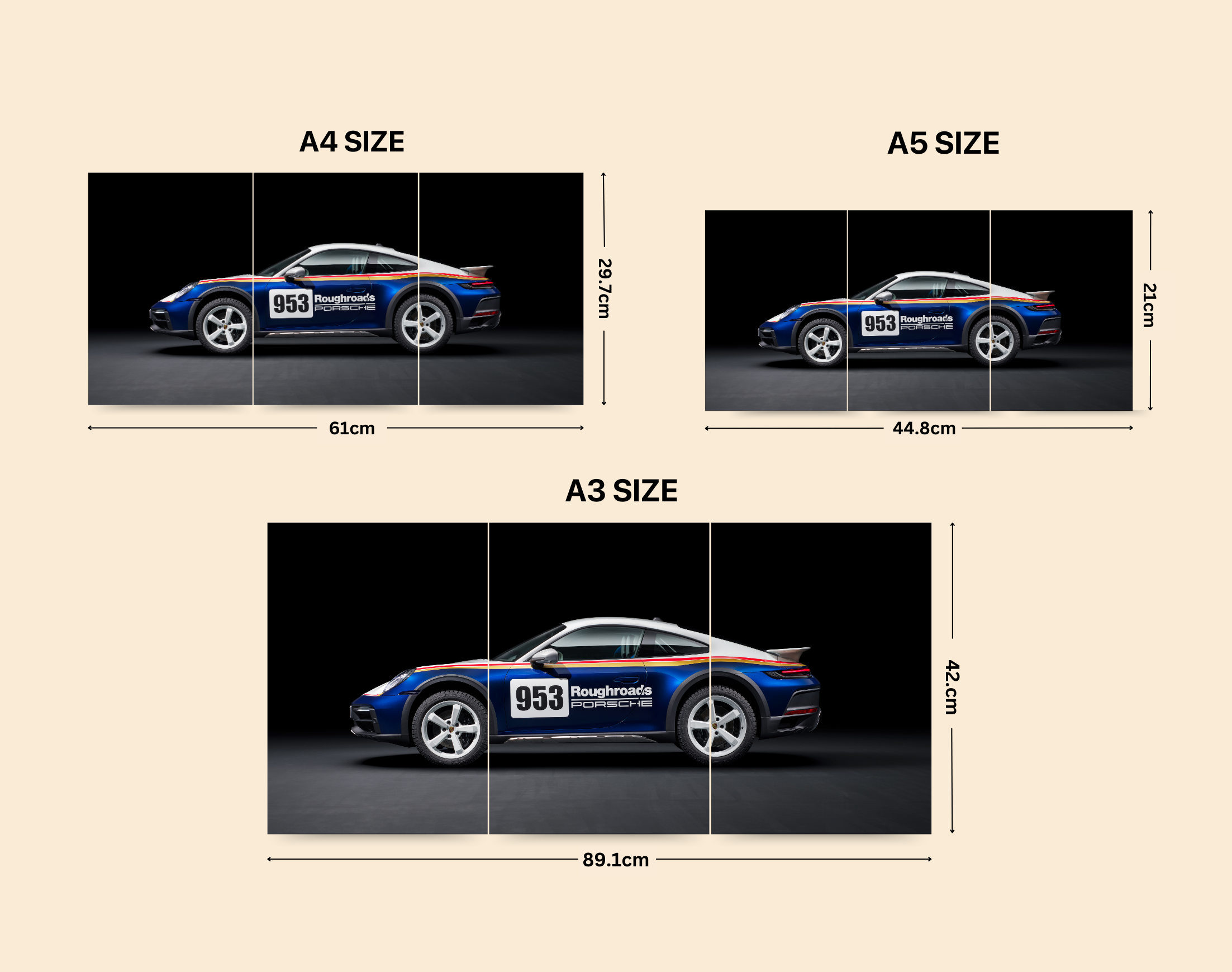 "PORSCHE 953 EDITION"- Shiny & Sturdy Metallic Poster Art That Pops & Sticks