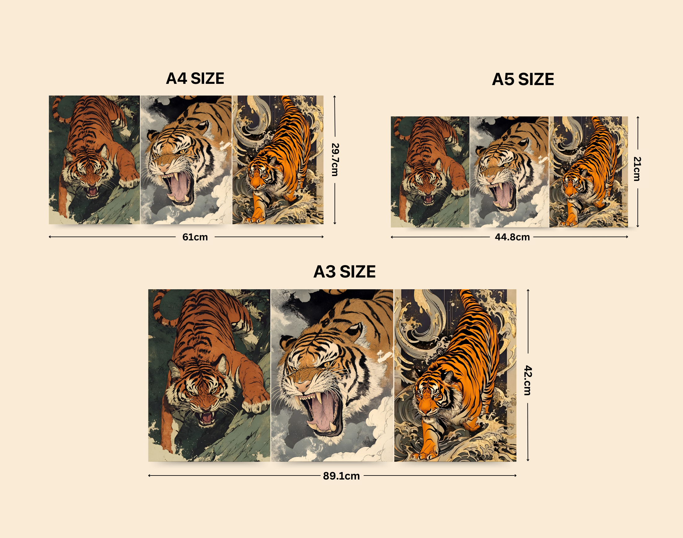 "RRR TRIPLE ROAR"- Shiny & Sturdy Metallic Poster Art That Pops & Stick