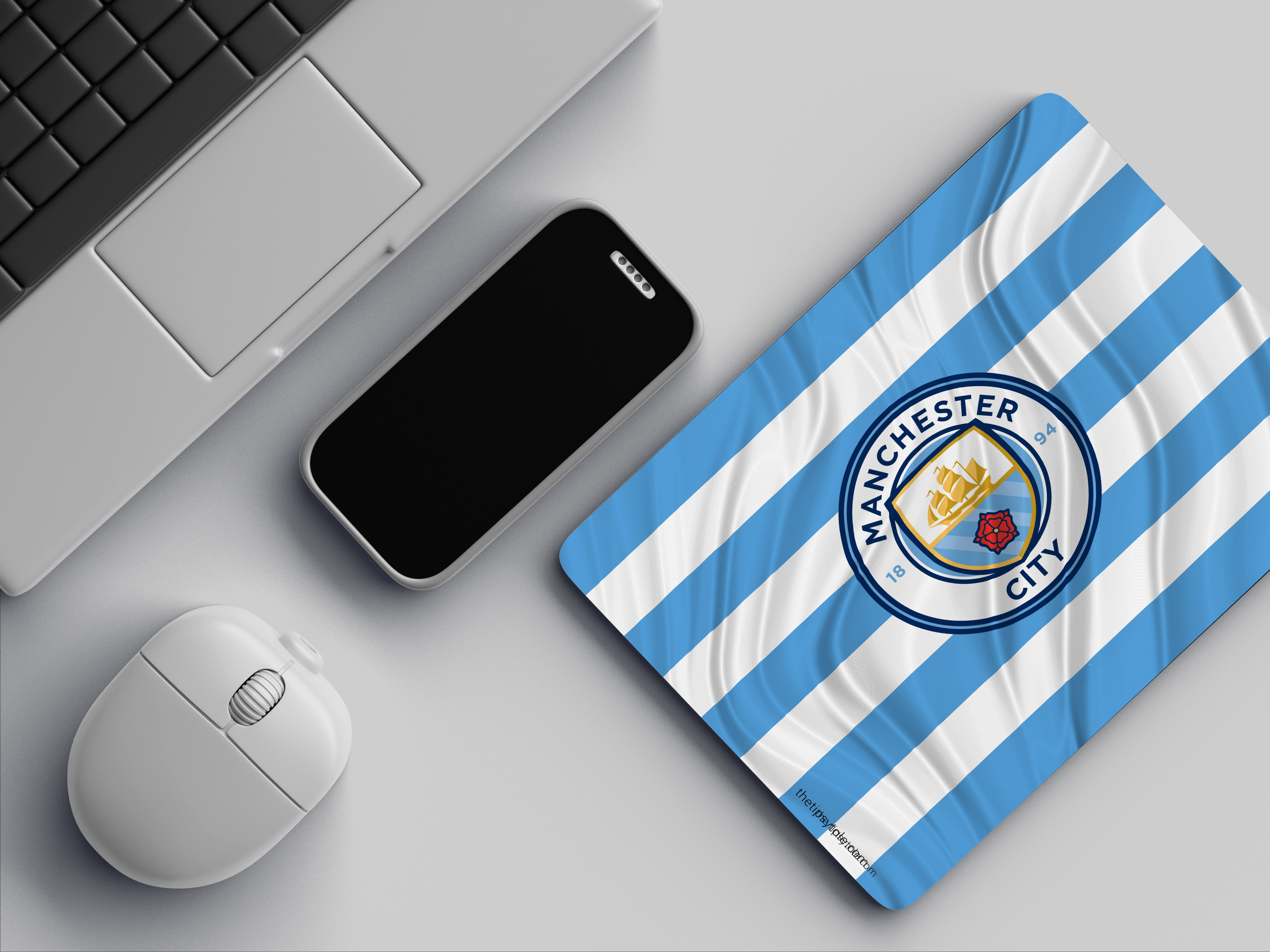 "MANCHESTER CITY #FLAG THEME" Mousepad Enhance Your Workspace with Style