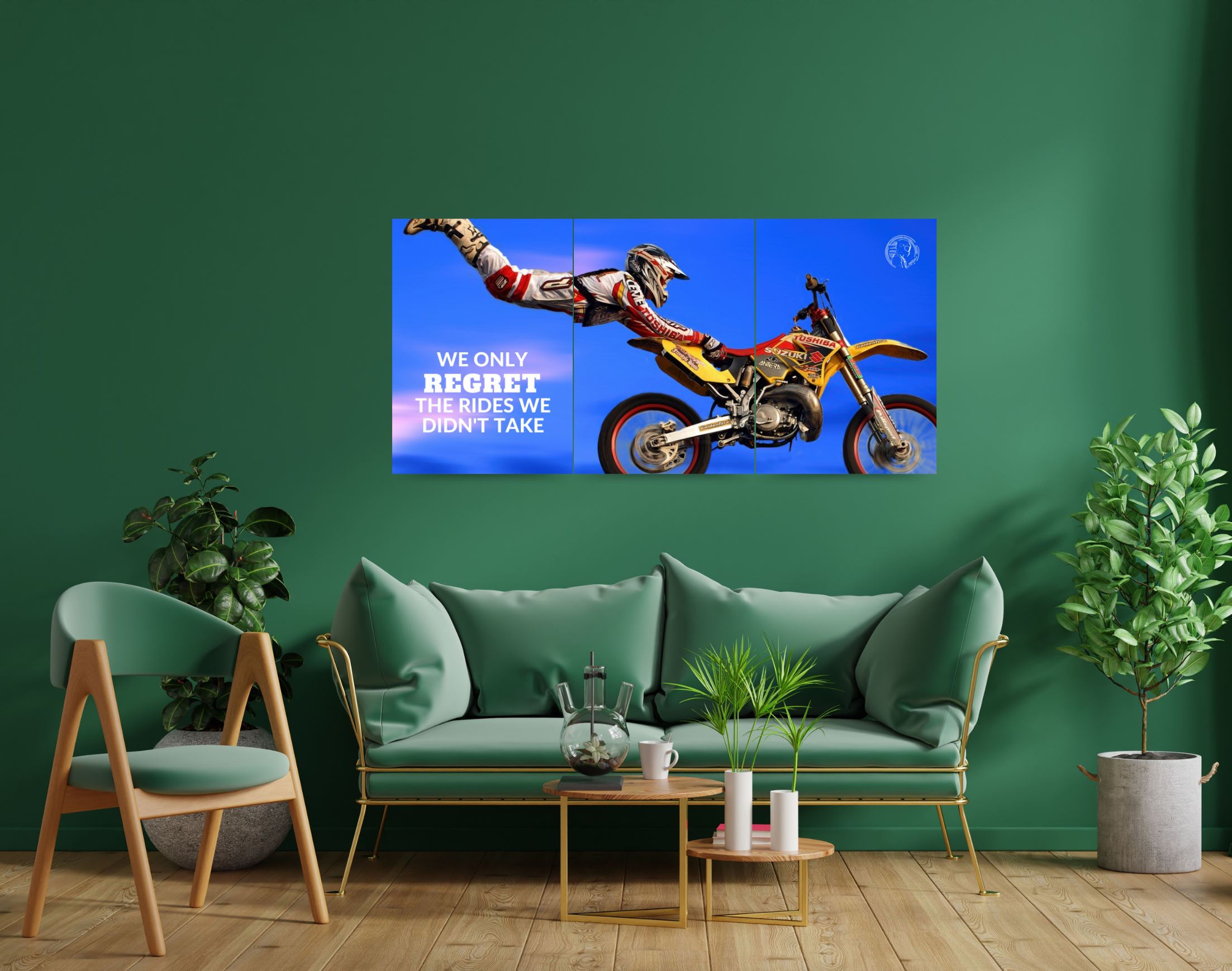 "DIRT BIKE STUNT"- Shiny & Sturdy Metallic Poster Art That Pops & Sticks