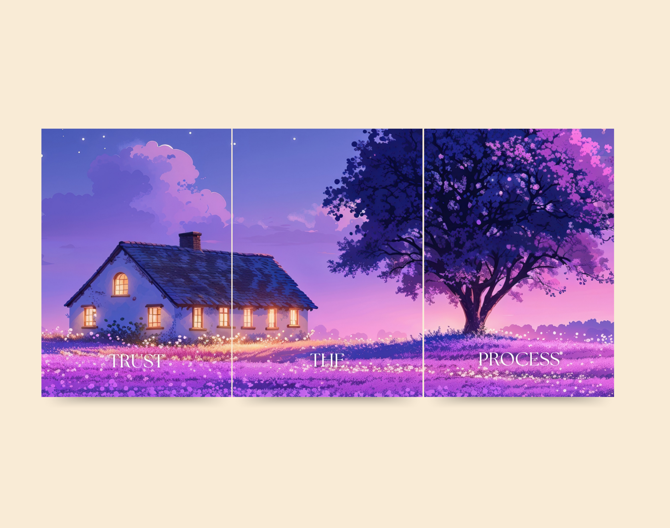 "PURPLE BLOOM"- Shiny & Sturdy Metallic Poster Art That Pops & Sticks