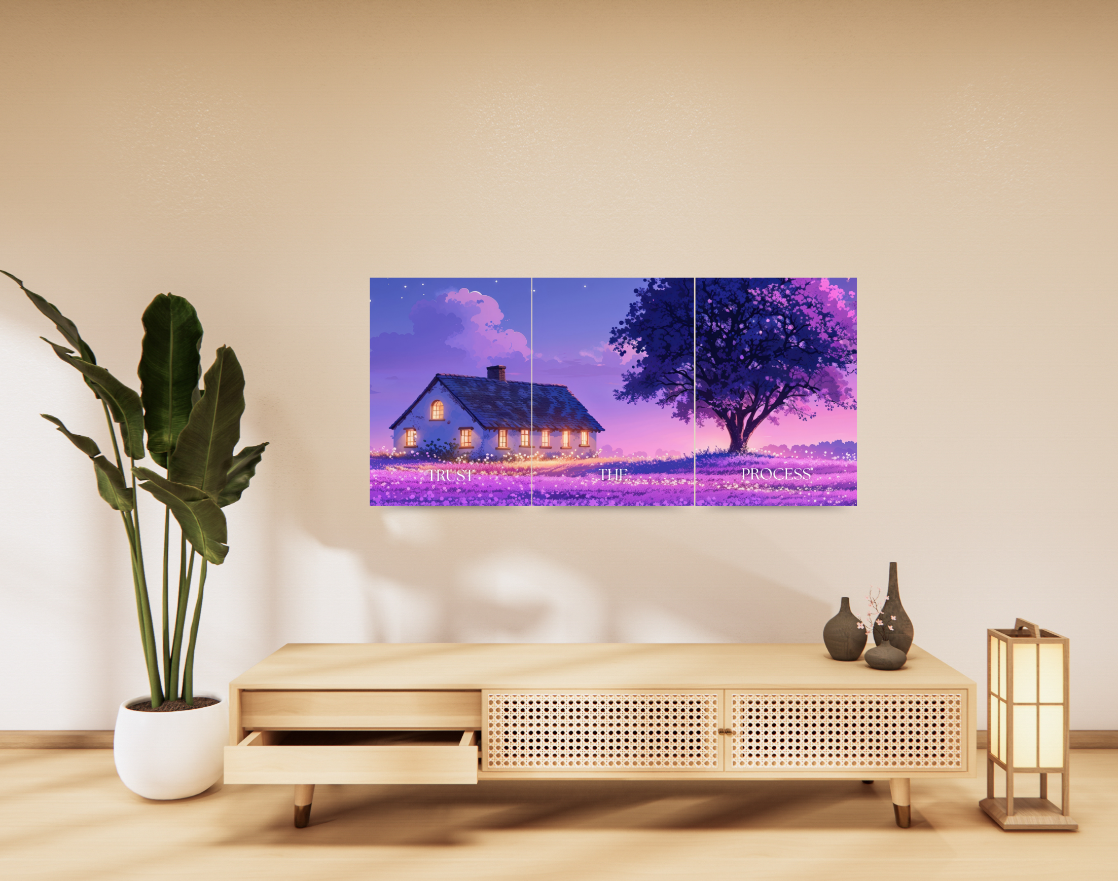 "PURPLE BLOOM"- Shiny & Sturdy Metallic Poster Art That Pops & Sticks