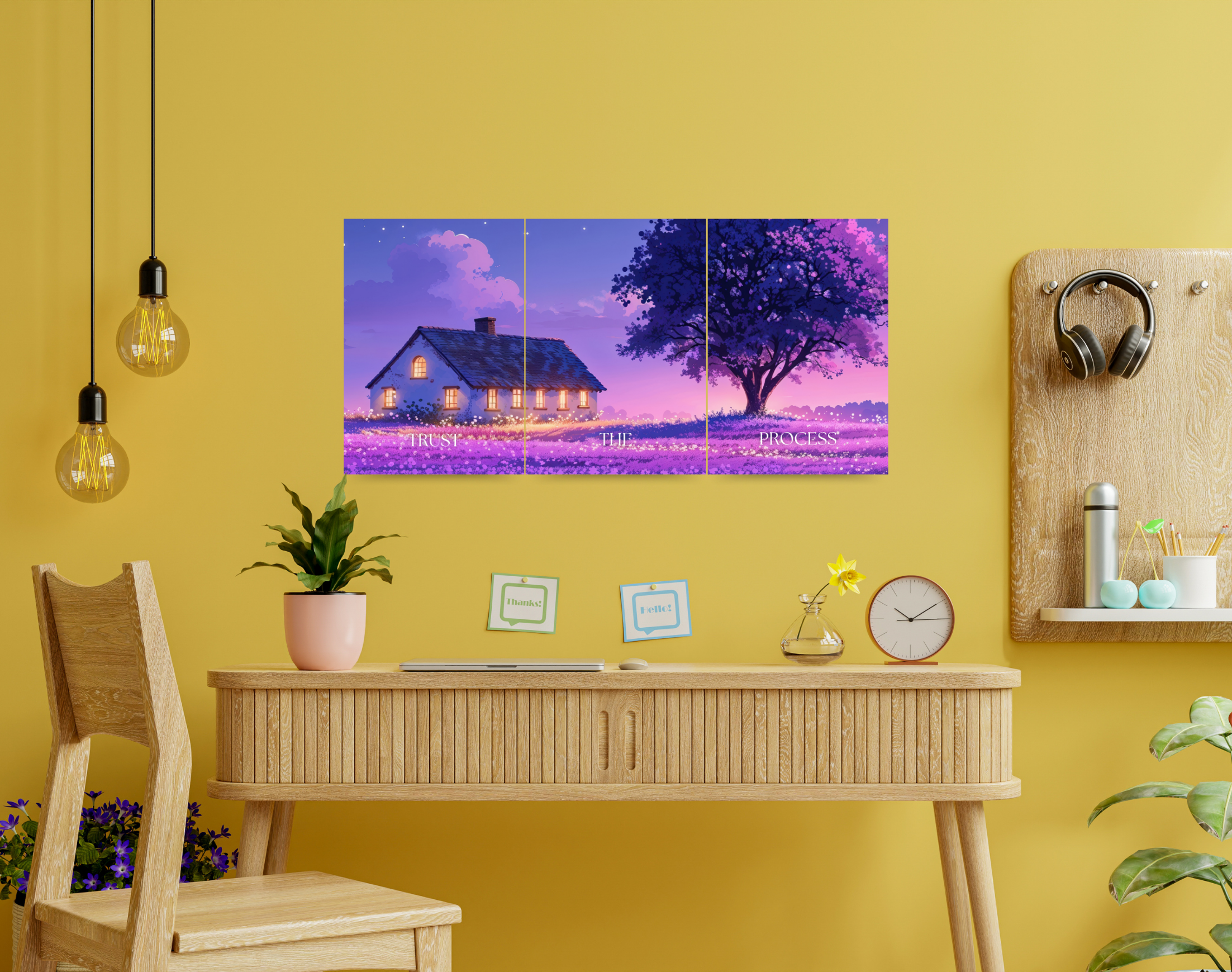 "PURPLE BLOOM"- Shiny & Sturdy Metallic Poster Art That Pops & Sticks