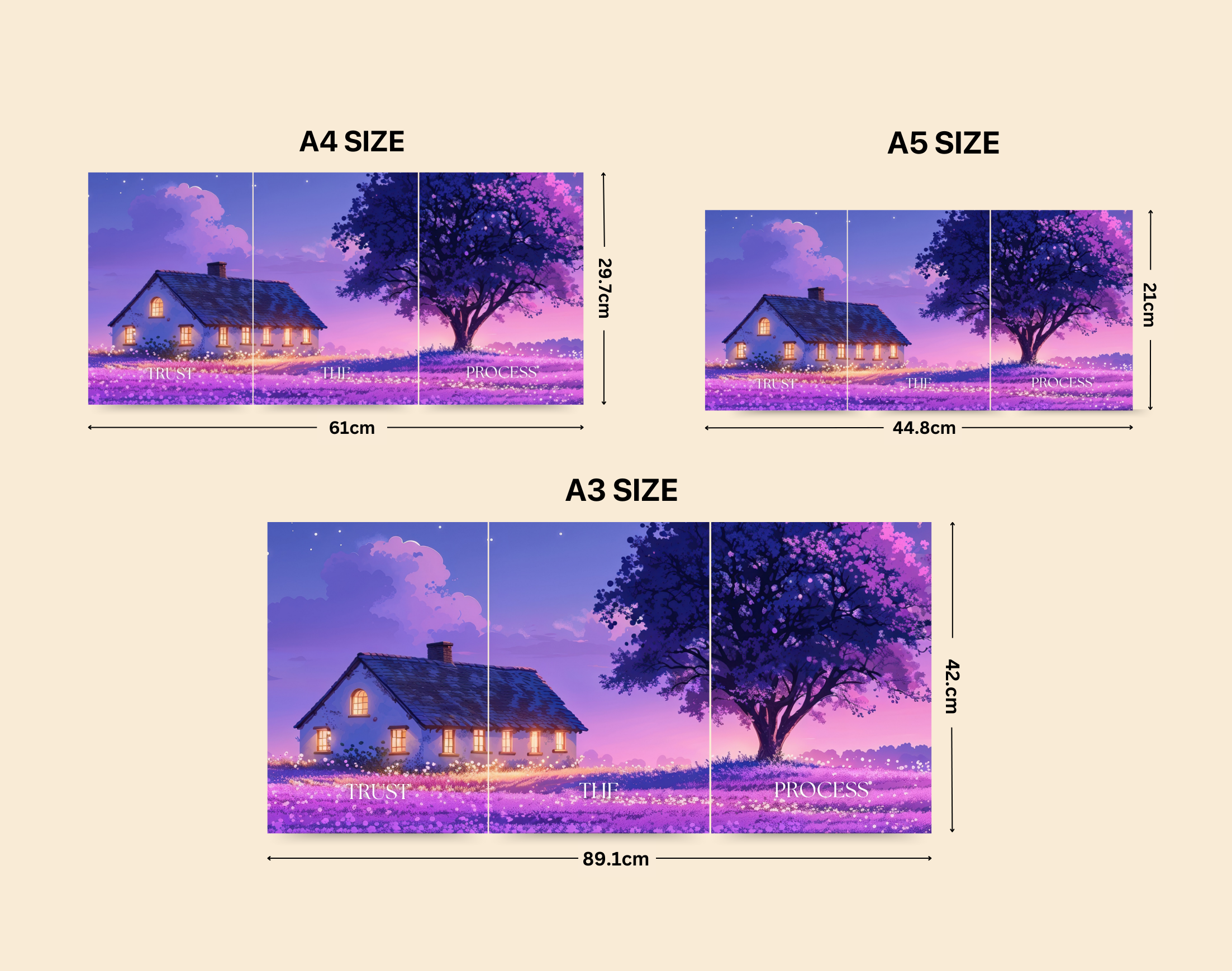 "PURPLE BLOOM"- Shiny & Sturdy Metallic Poster Art That Pops & Sticks