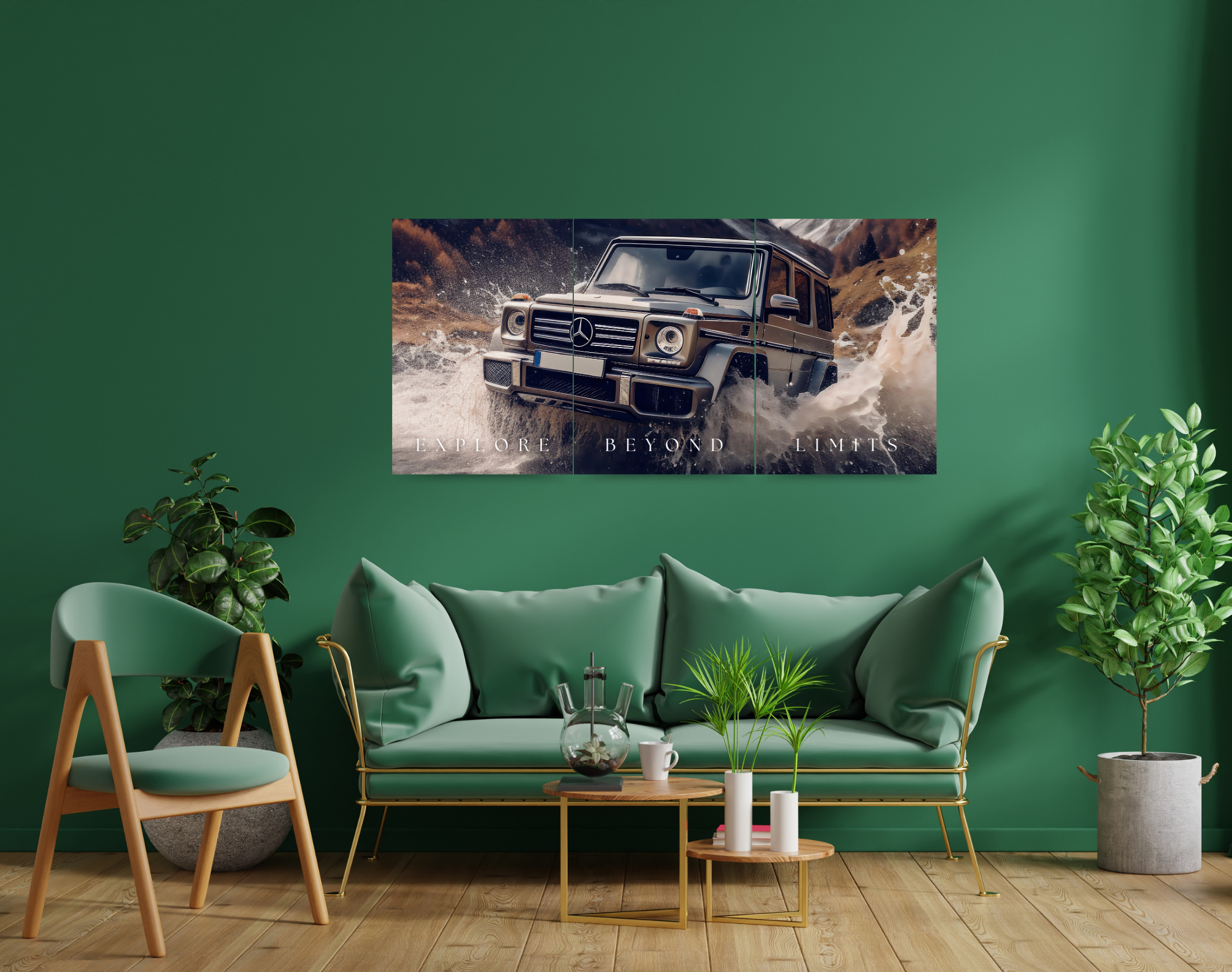 "EXPLORE BEYOND LIMITS: MERCEDES"- Shiny & Sturdy Metallic Poster Art That Pops & Sticks