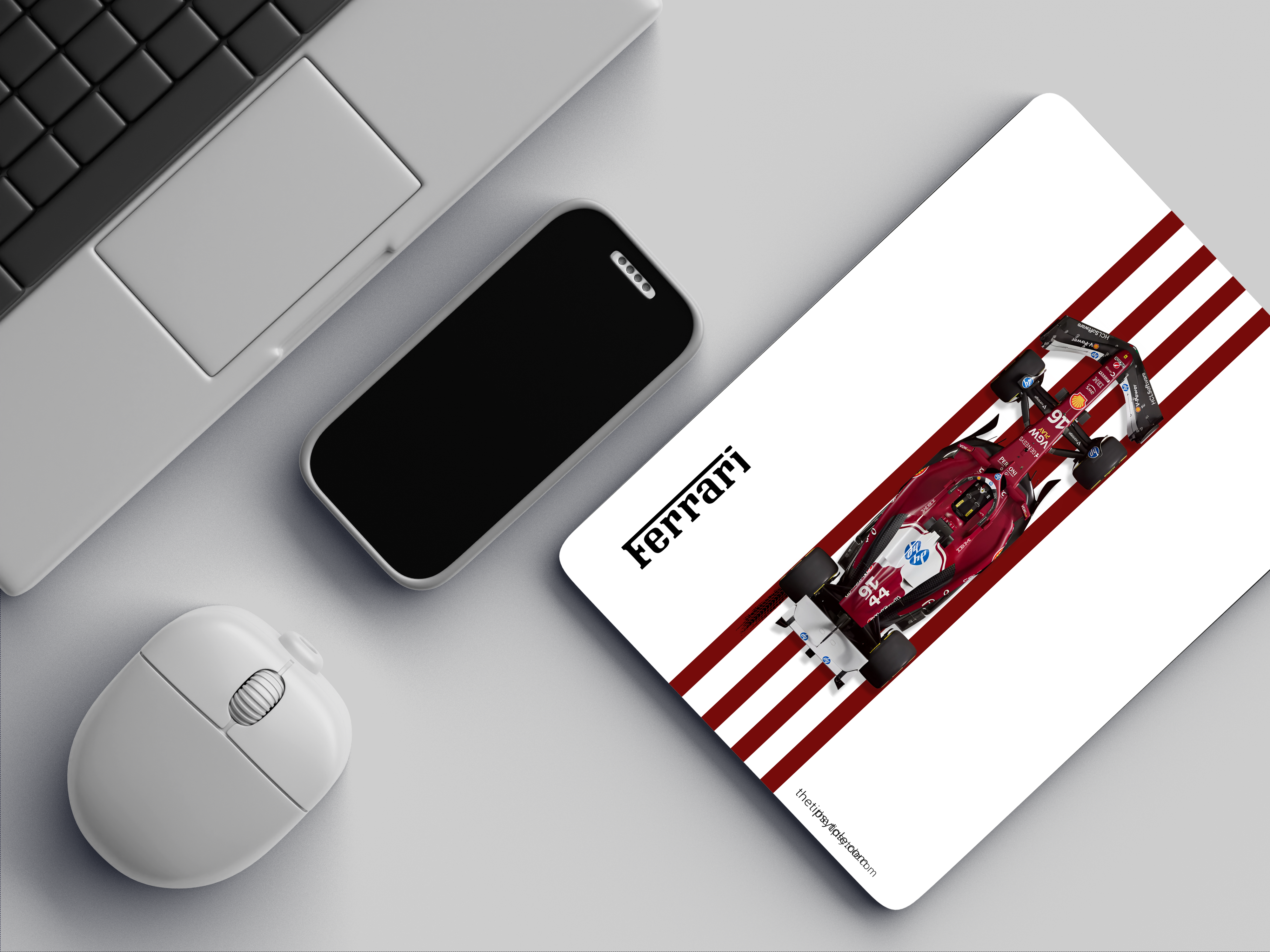 "CHARLES LECLERC # SCUDERIA FERRARI" Mousepad Enhance Your Workspace with Style