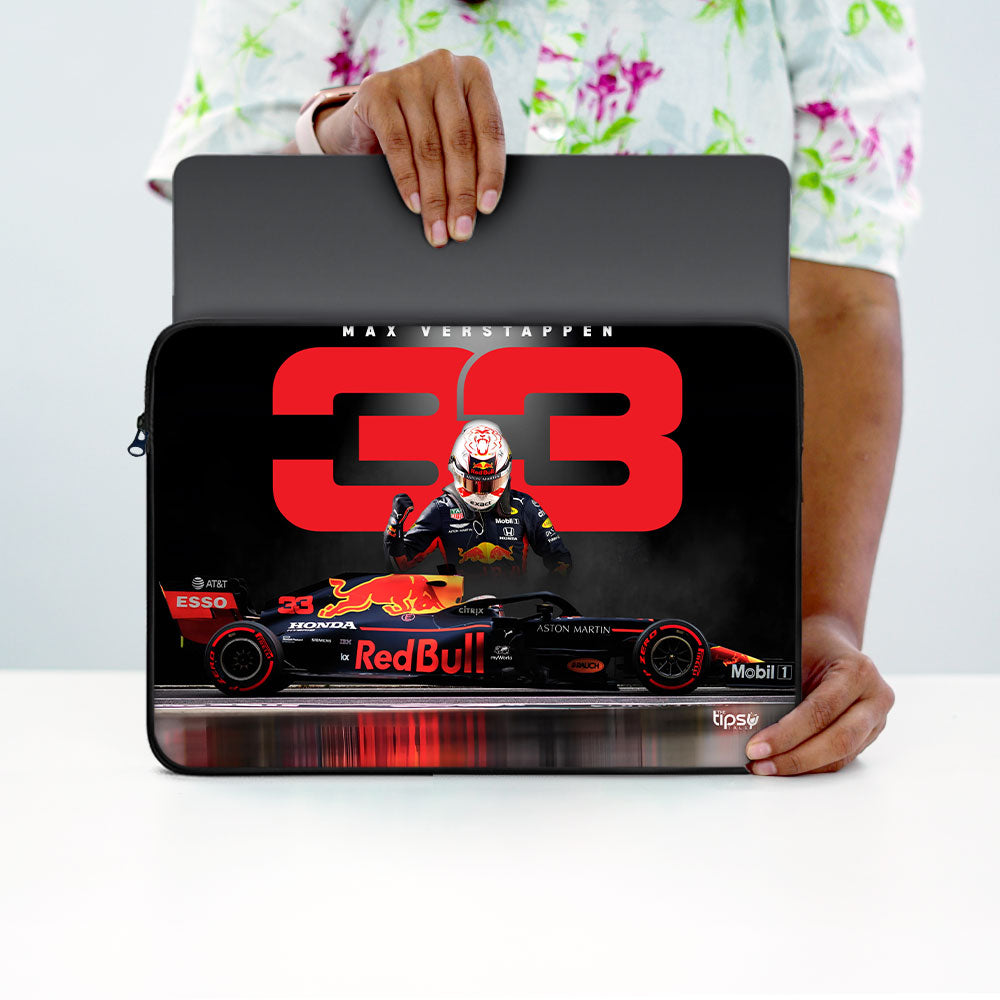"MAX VERSTAPPEN #33" Laptop Sleeves:Bold Modern Design for Every Size