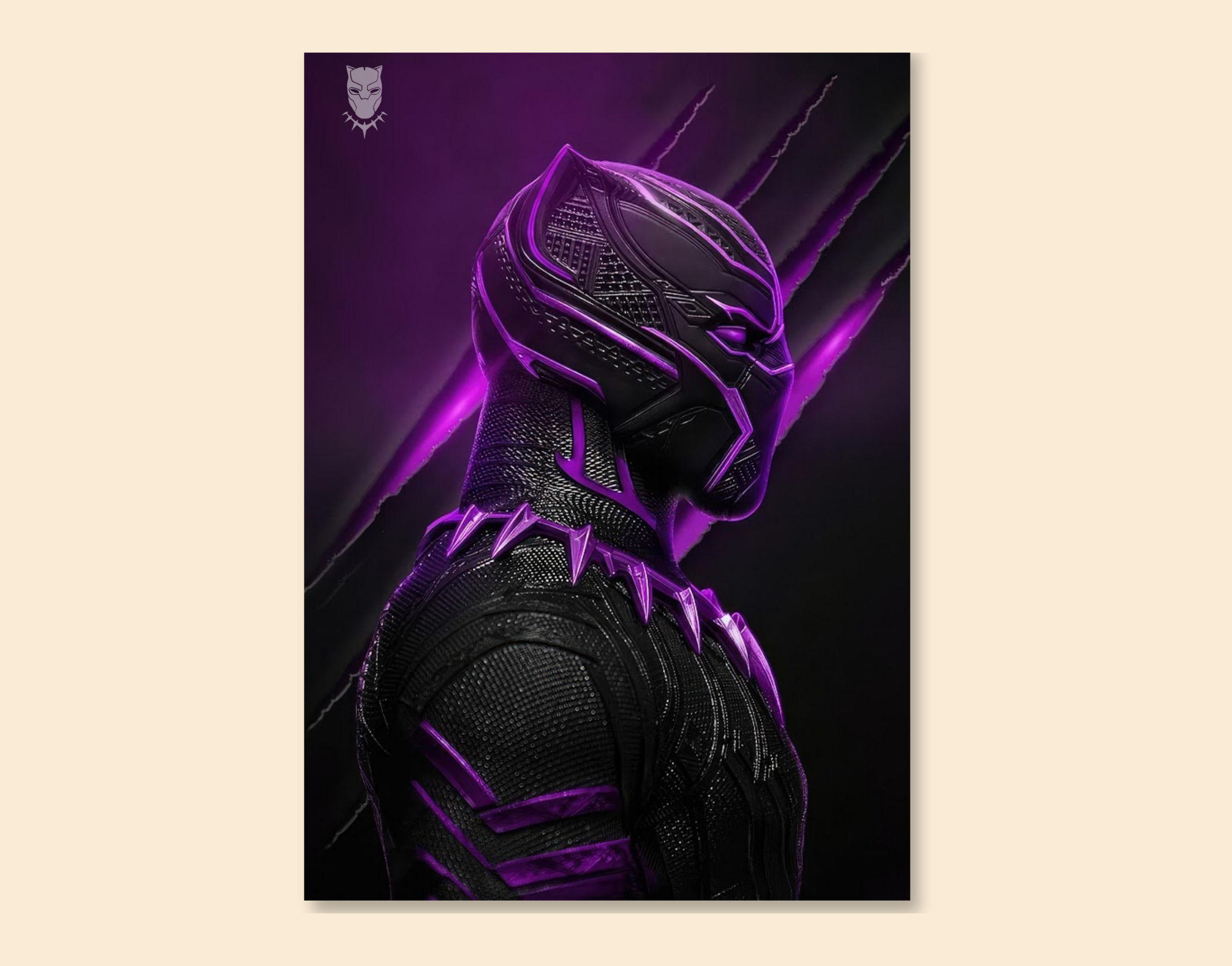 "BLACK PANTHER: VIBRANT VIBE"- Shiny & Sturdy Metallic Poster Art That Pops & Sticks (Literally!)