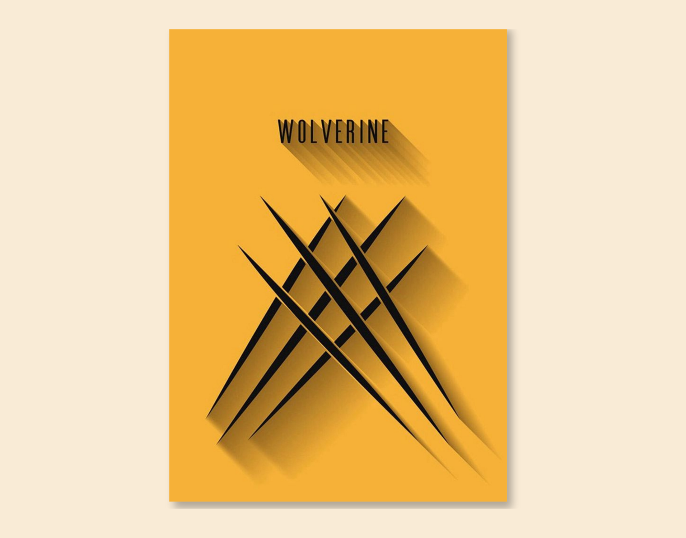 "WOLVERINE-CLAWS"- Shiny & Sturdy Metallic Poster Art That Pops & Sticks (Literally!)