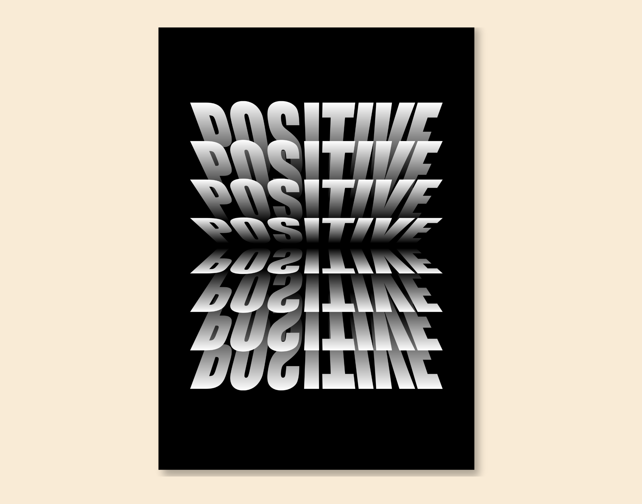"POSITIVE VIBE CHECK"- Shiny & Sturdy Metallic Poster – Art That Pops & Sticks (Literally!)