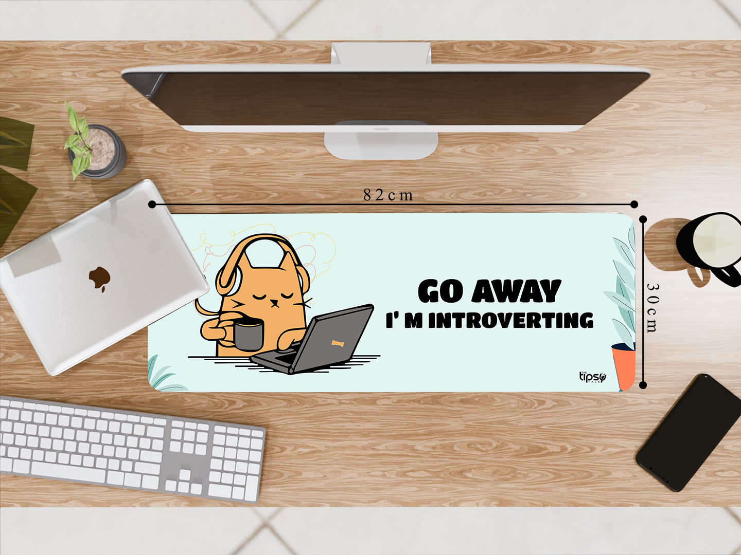 "Introverting Oasis: Office Mouse Pad for Introverts!" Gaming Mousepad- Elevate Your Gaming Experience