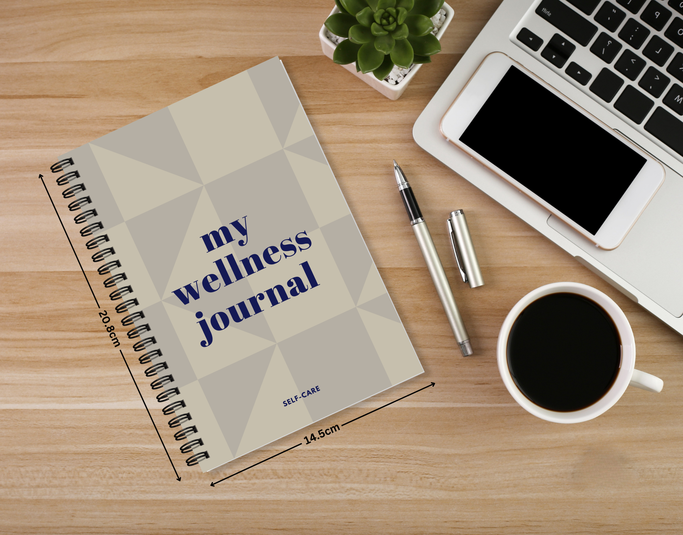 "MY WELLNESS JOURNAL" – Elegant & Inspiring Diary for Daily Reflection