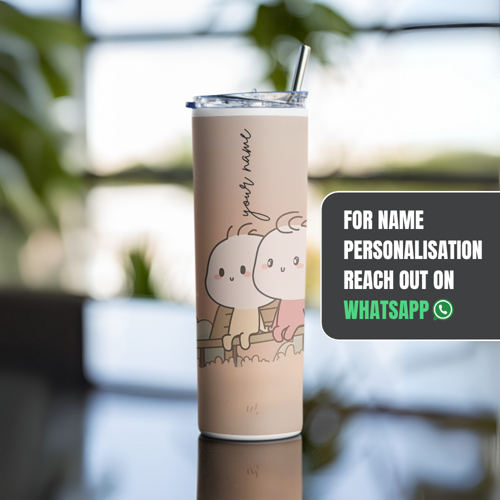 "Relationship of Joy" Tumbler with Metal Straw